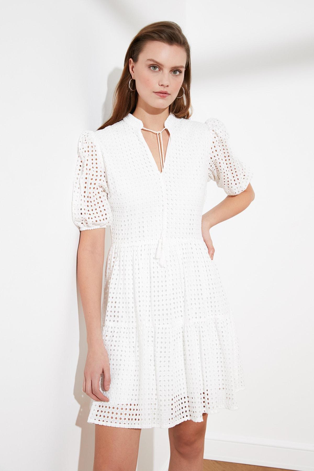 Beige Smock Dress, , large image number 2