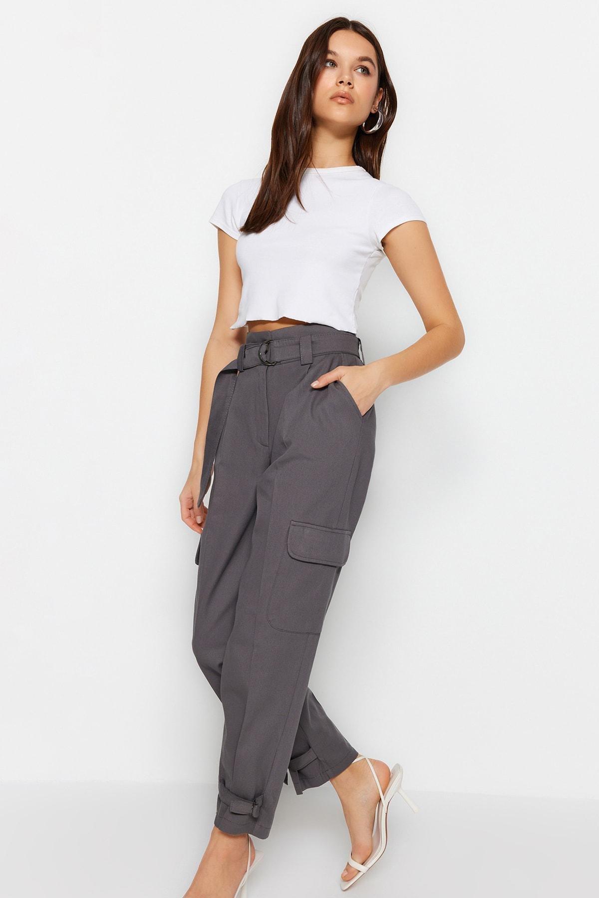 Grey Cargo Pants, , large image number 1