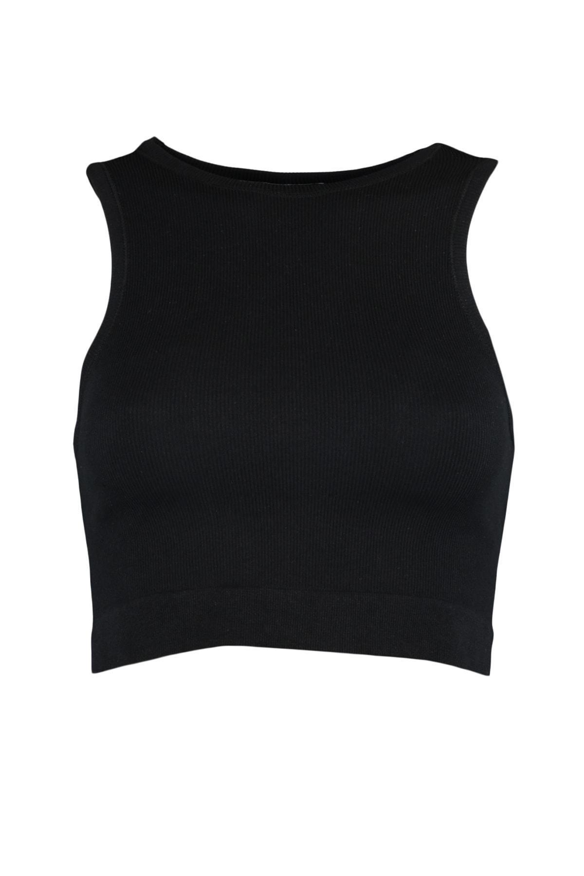 Black Plain Sports Bra, , large image number 7