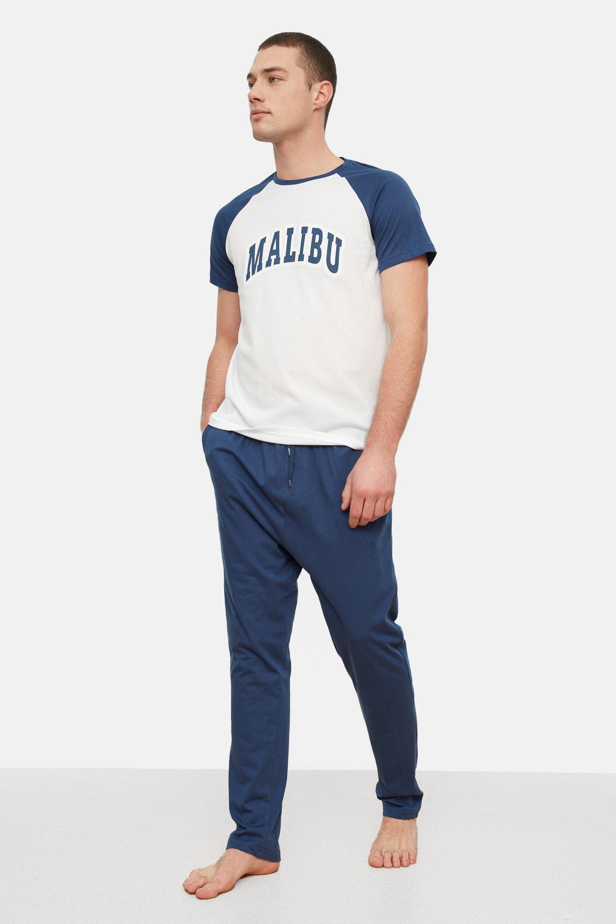 Navy Pyjama Set, , large image number 0