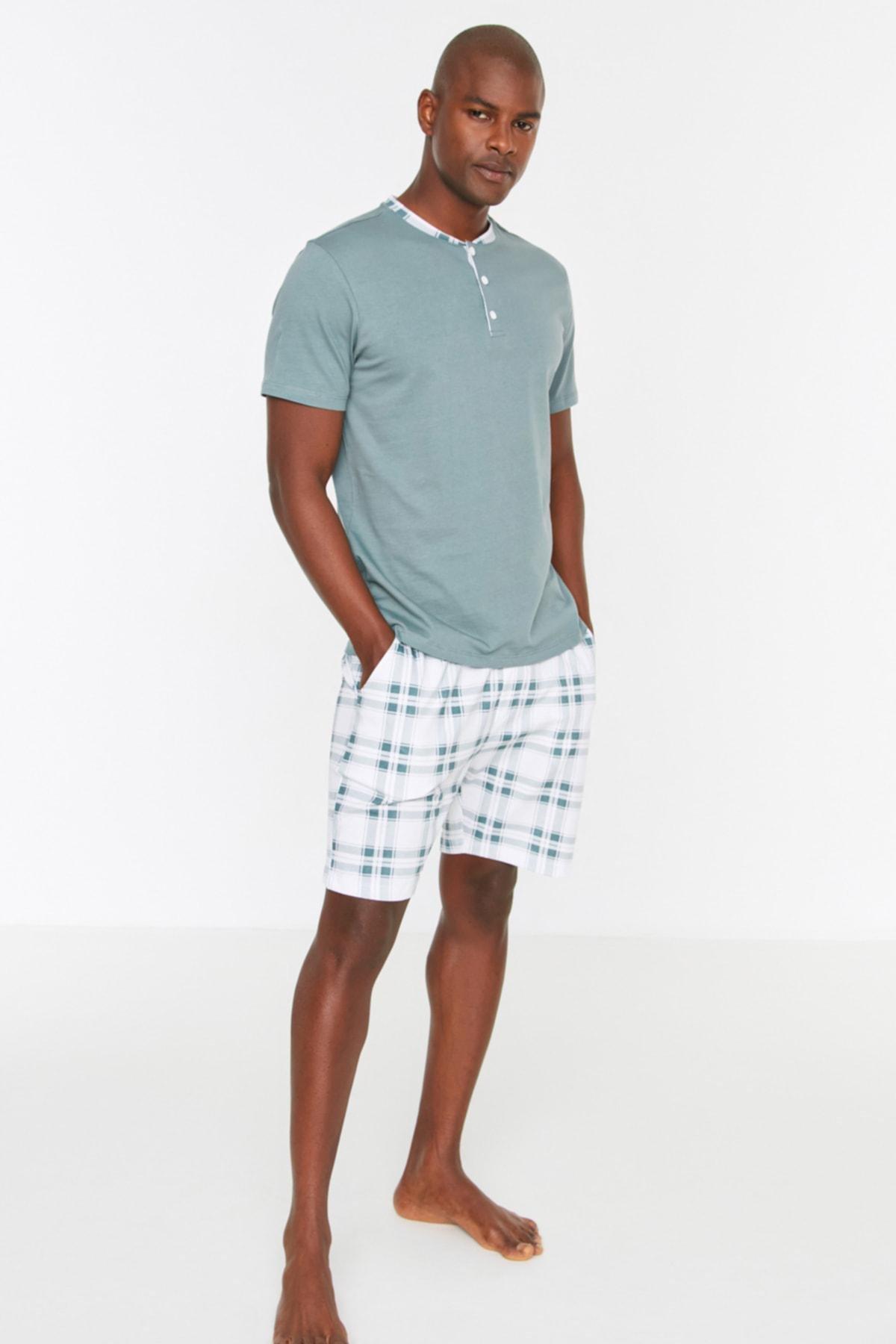 Blue Plaid Pajama Set, , large image number 0