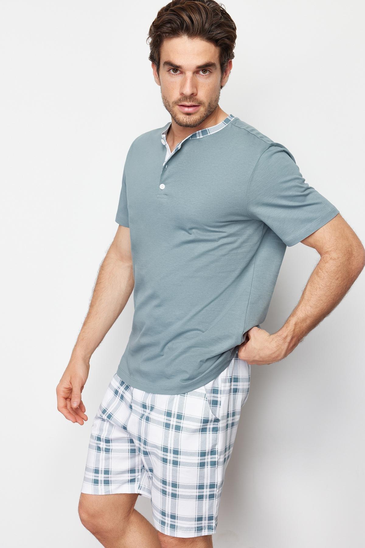 Blue Plaid Pajama Set, , large image number 3
