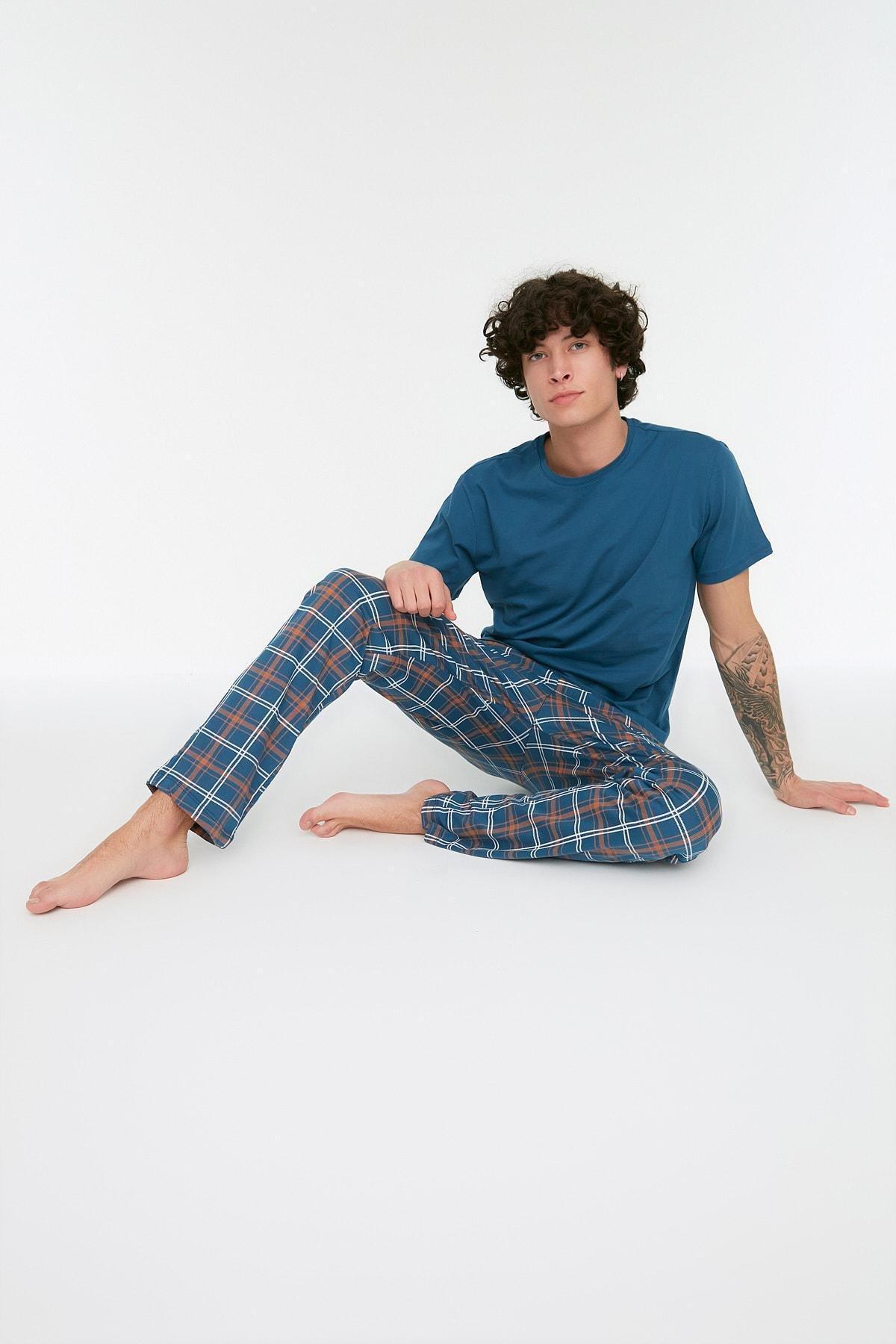 Blue Plaid Pajama Set, , large image number 1