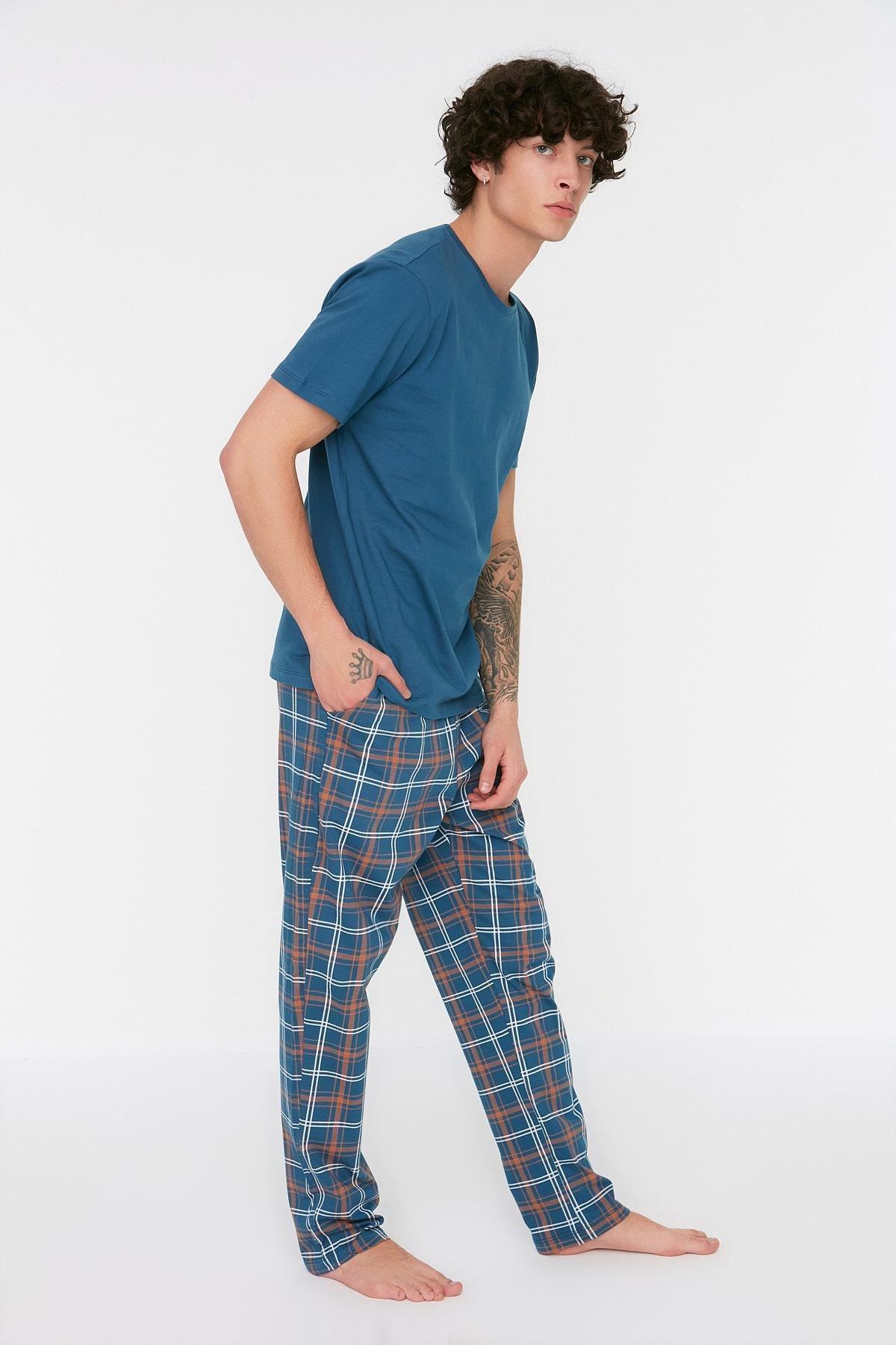 Blue Plaid Pajama Set, , large image number 2
