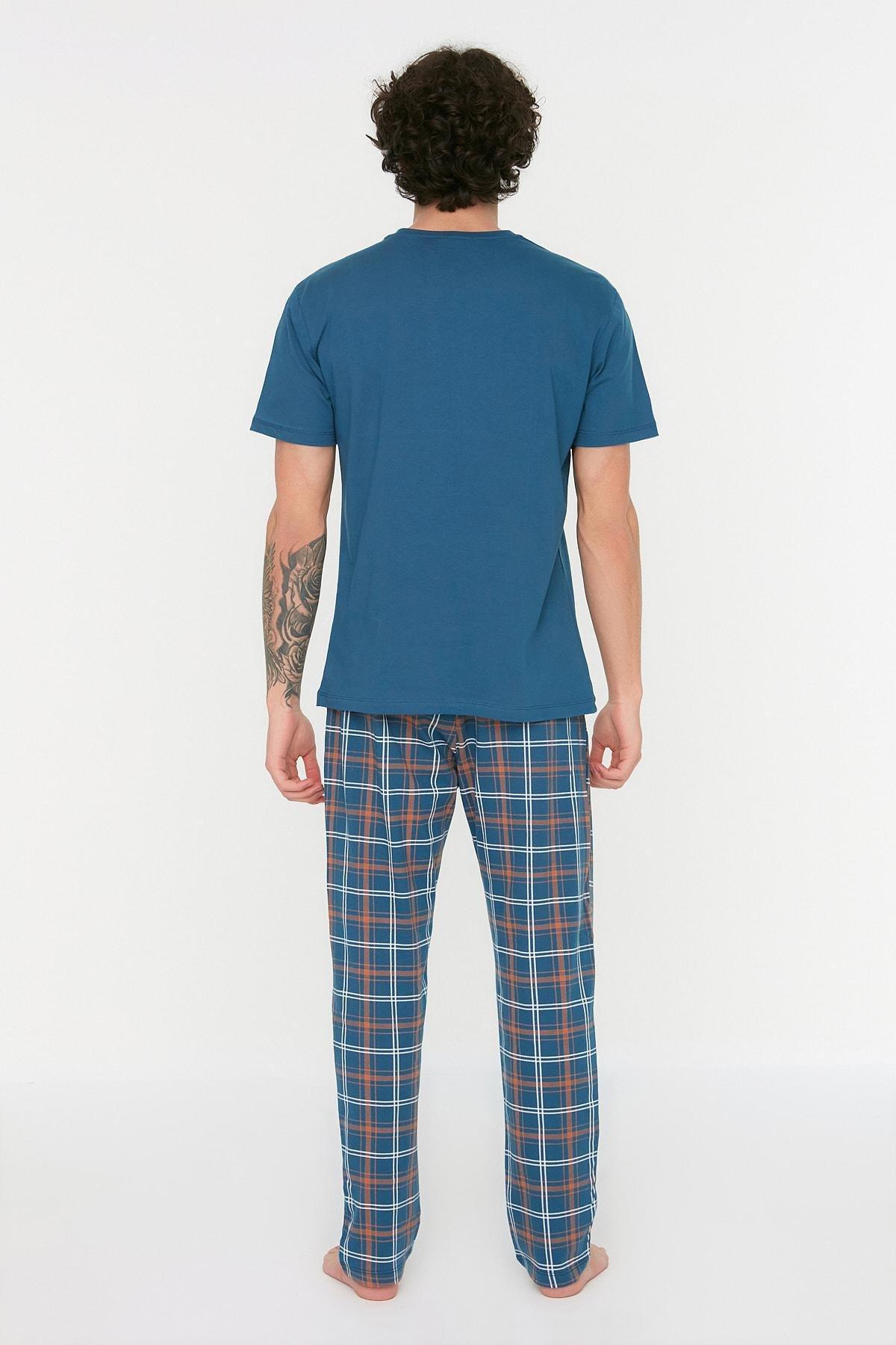 Blue Plaid Pajama Set, , large image number 4