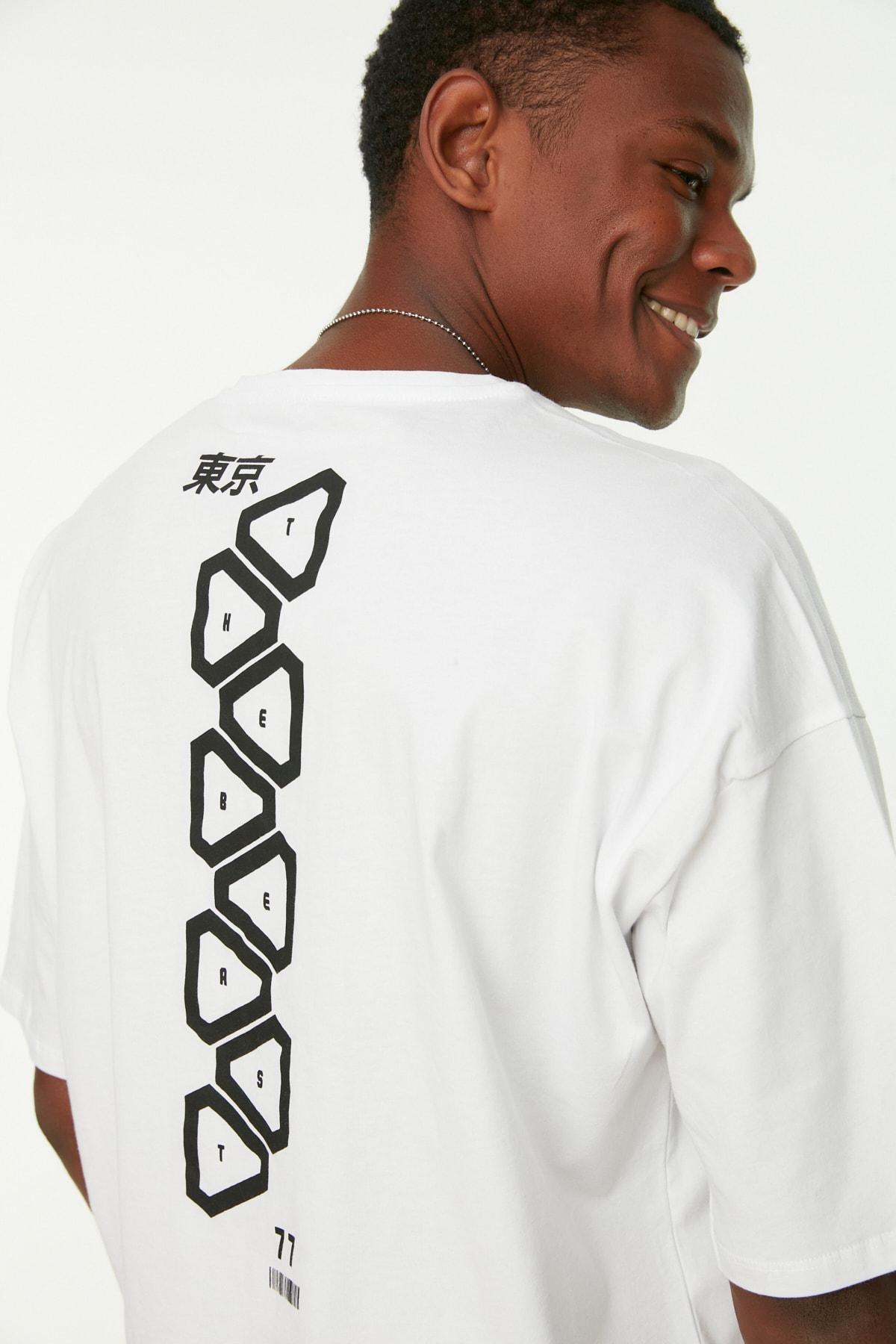 White Fitted Crew Neck Tshirt, , large image number 1