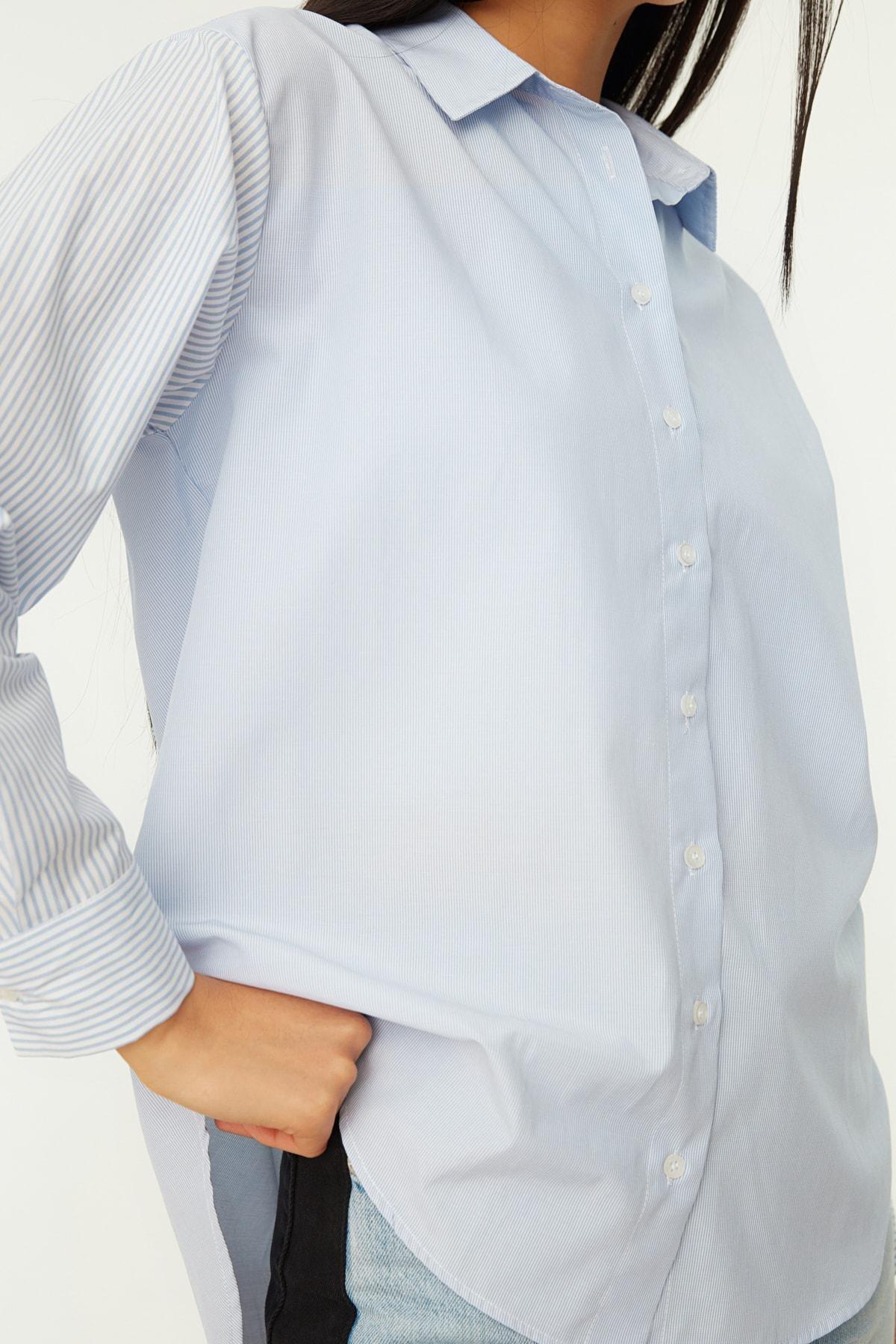 قميص بقصة فضفاضة، أزرق, Dark blue, large image number 8