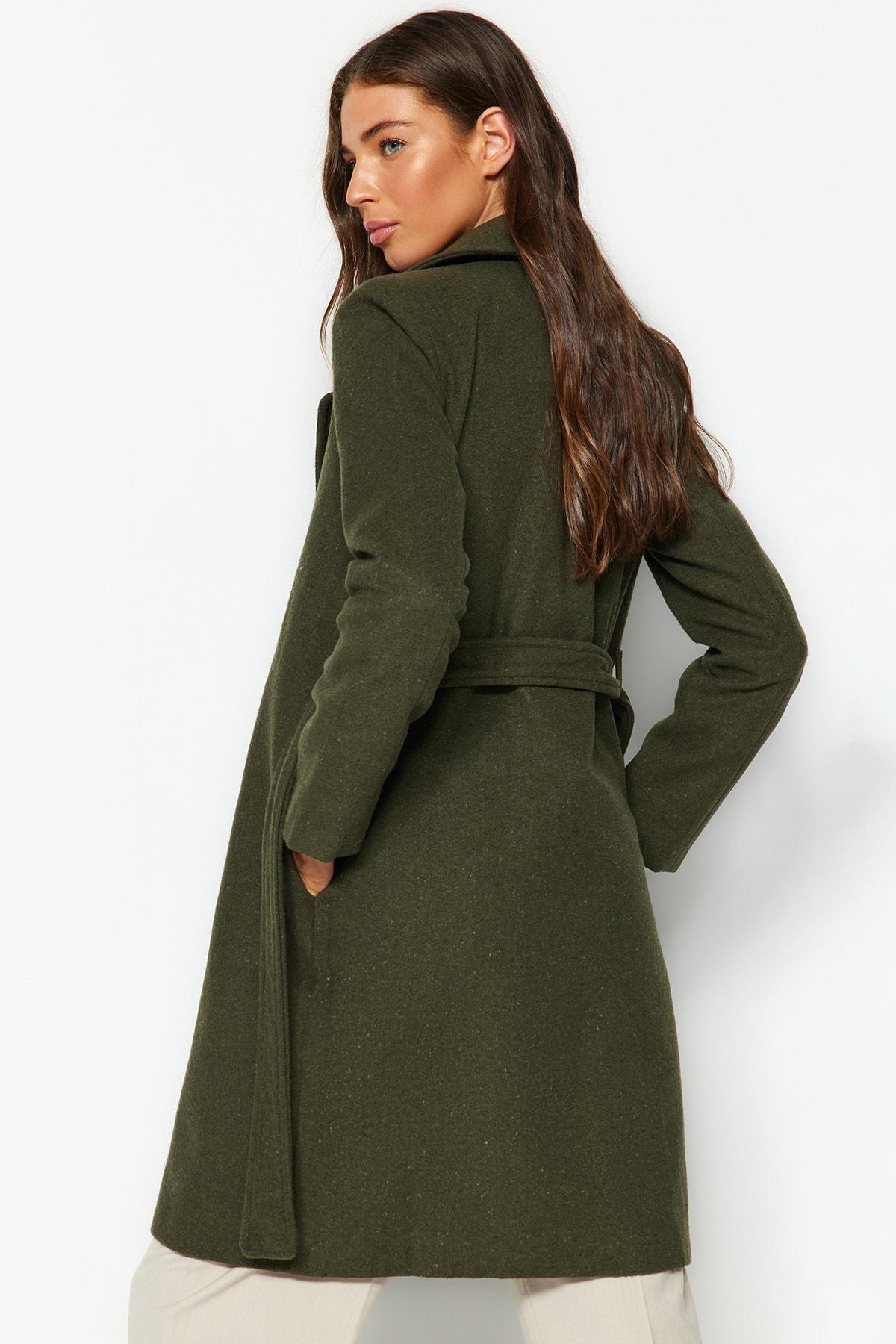 Khaki Basic Coat, , large image number 1