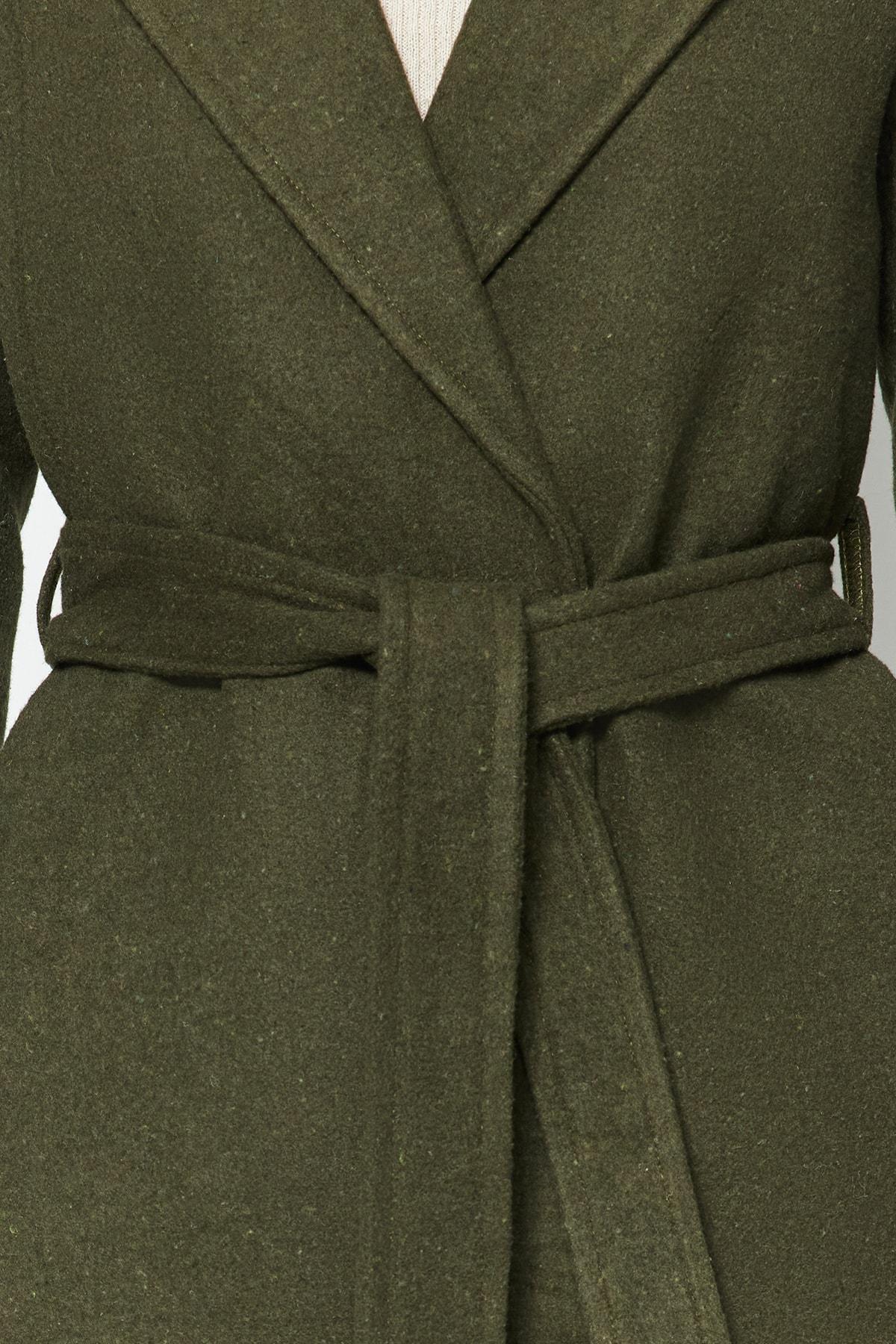 Khaki Basic Coat, , large image number 3