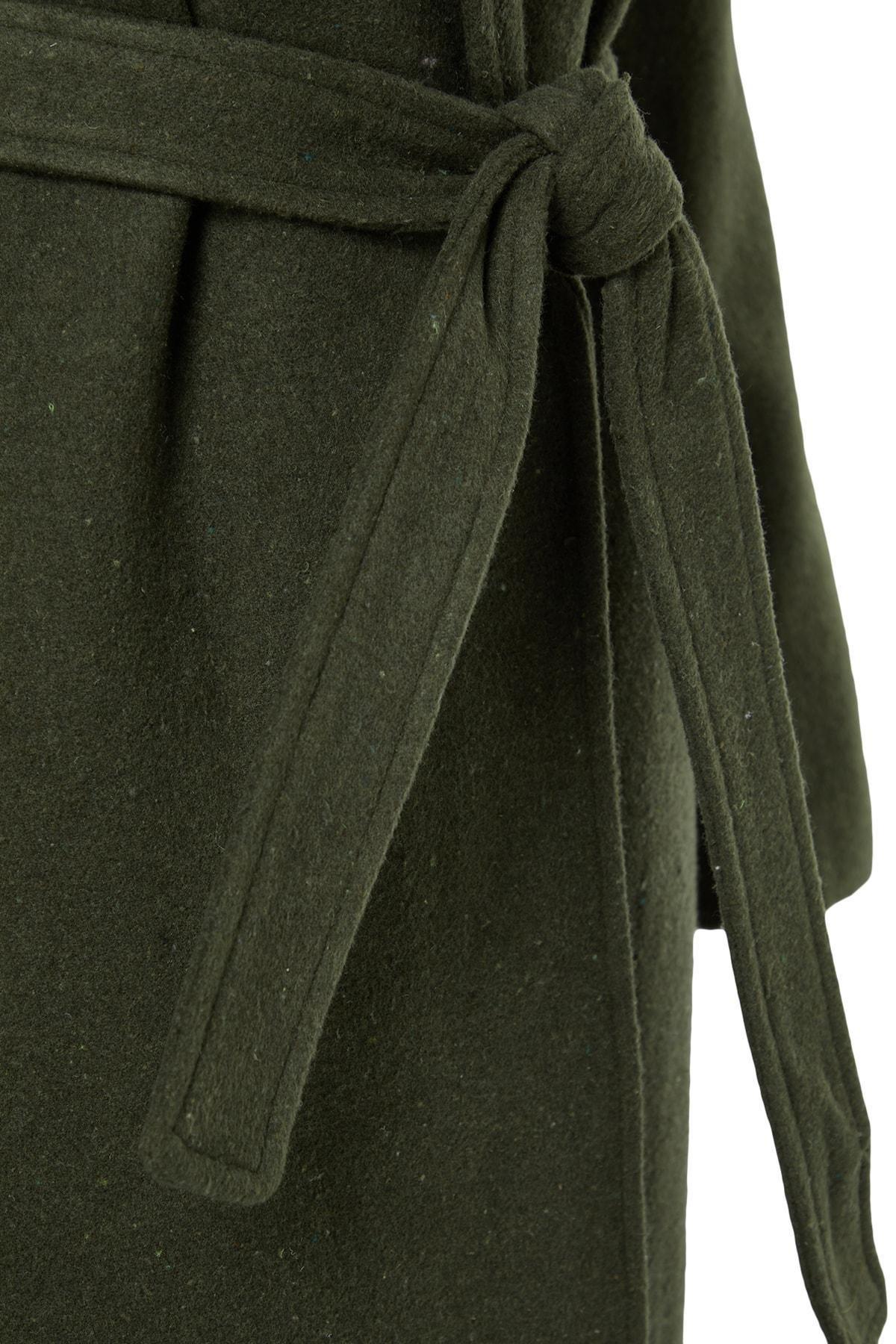 Khaki Basic Coat, , large image number 6