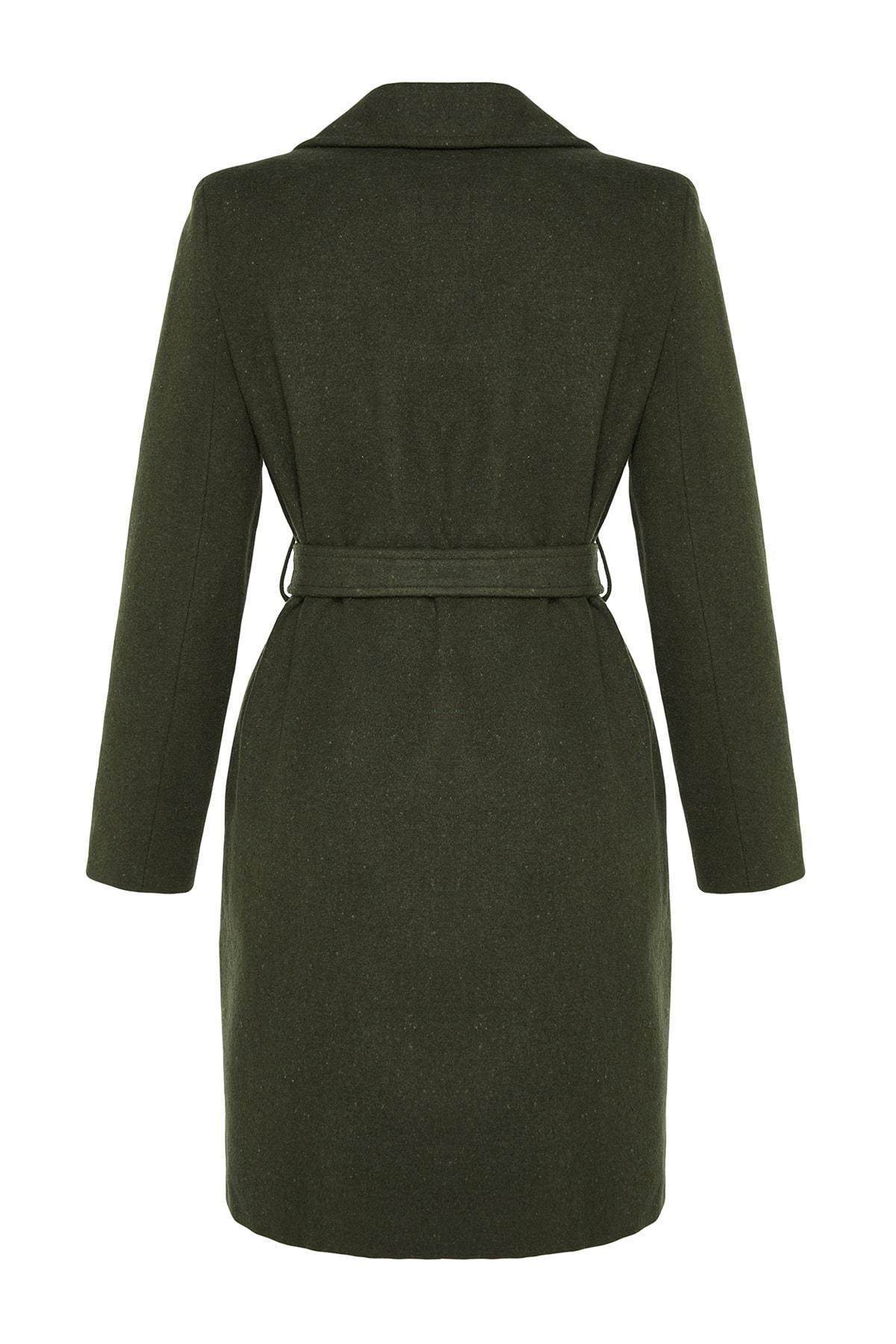 Khaki Basic Coat, , large image number 7