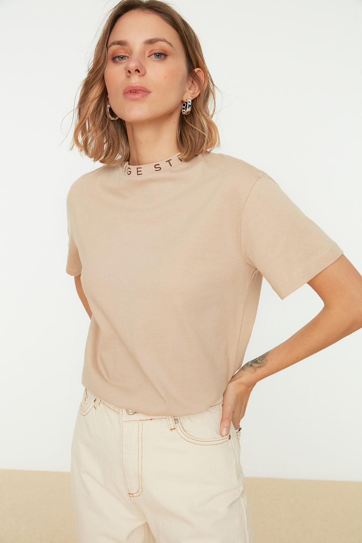 Beige Regular Tshirt, , large image number 0