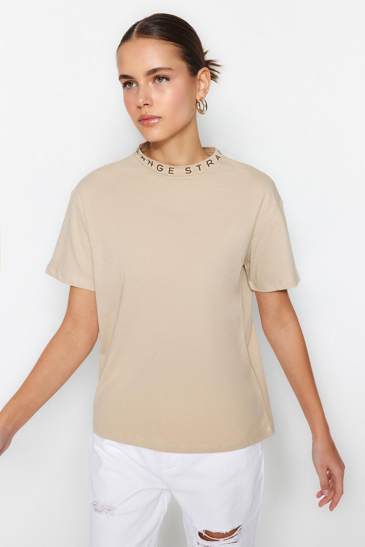 Beige Regular Tshirt, , large image number 2