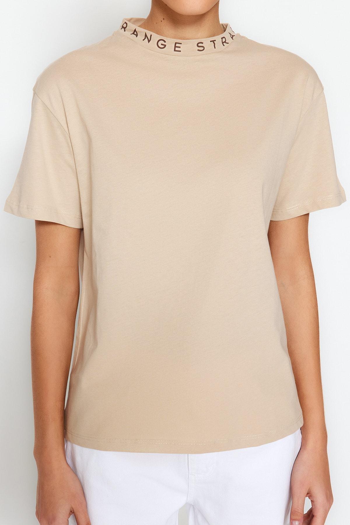 Beige Regular Tshirt, , large image number 3