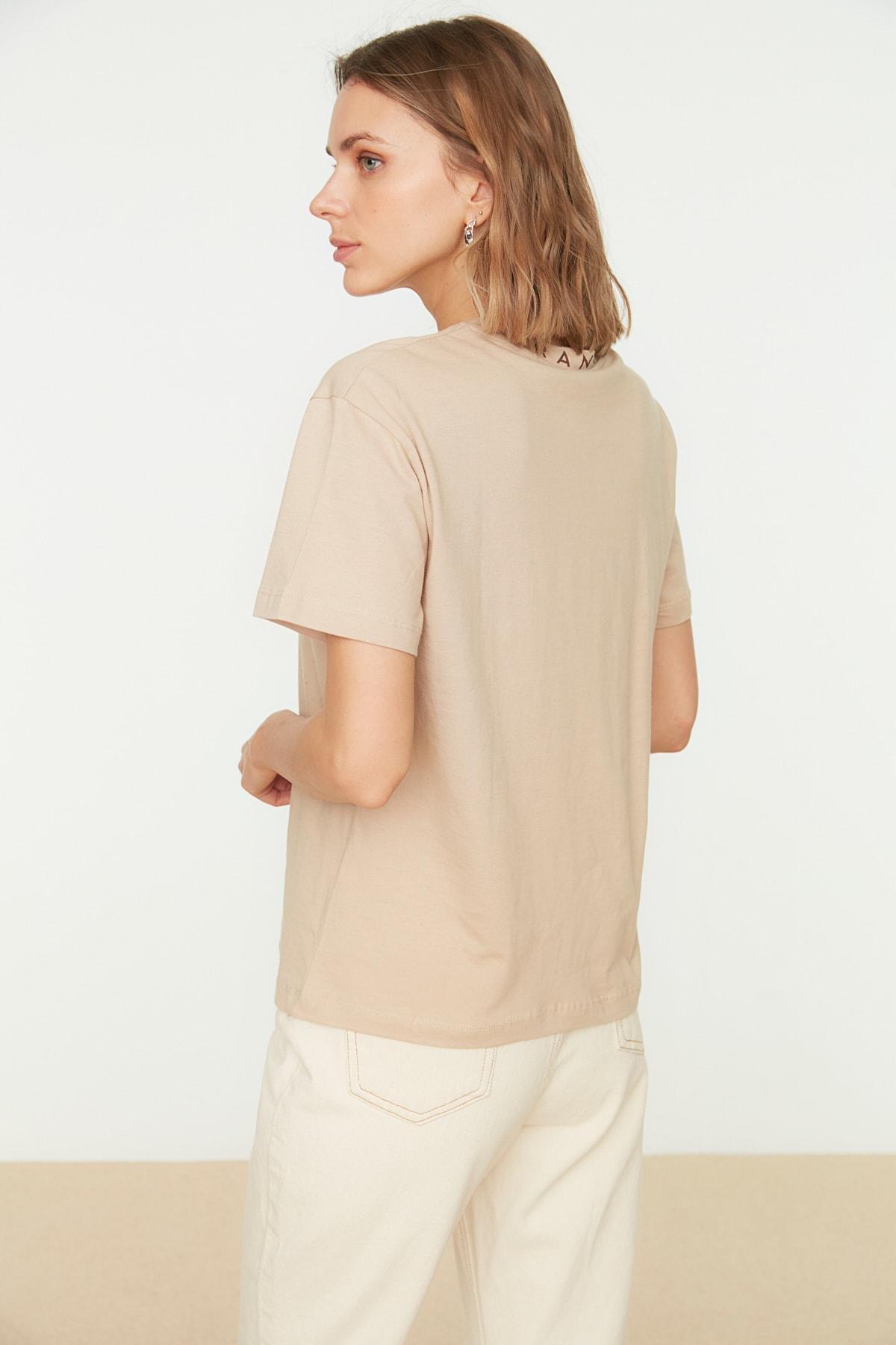 Beige Regular Tshirt, , large image number 6