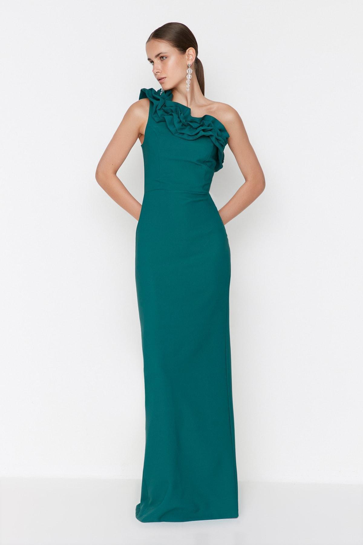 Green Shift Occasionwear Dress, , large image number 0