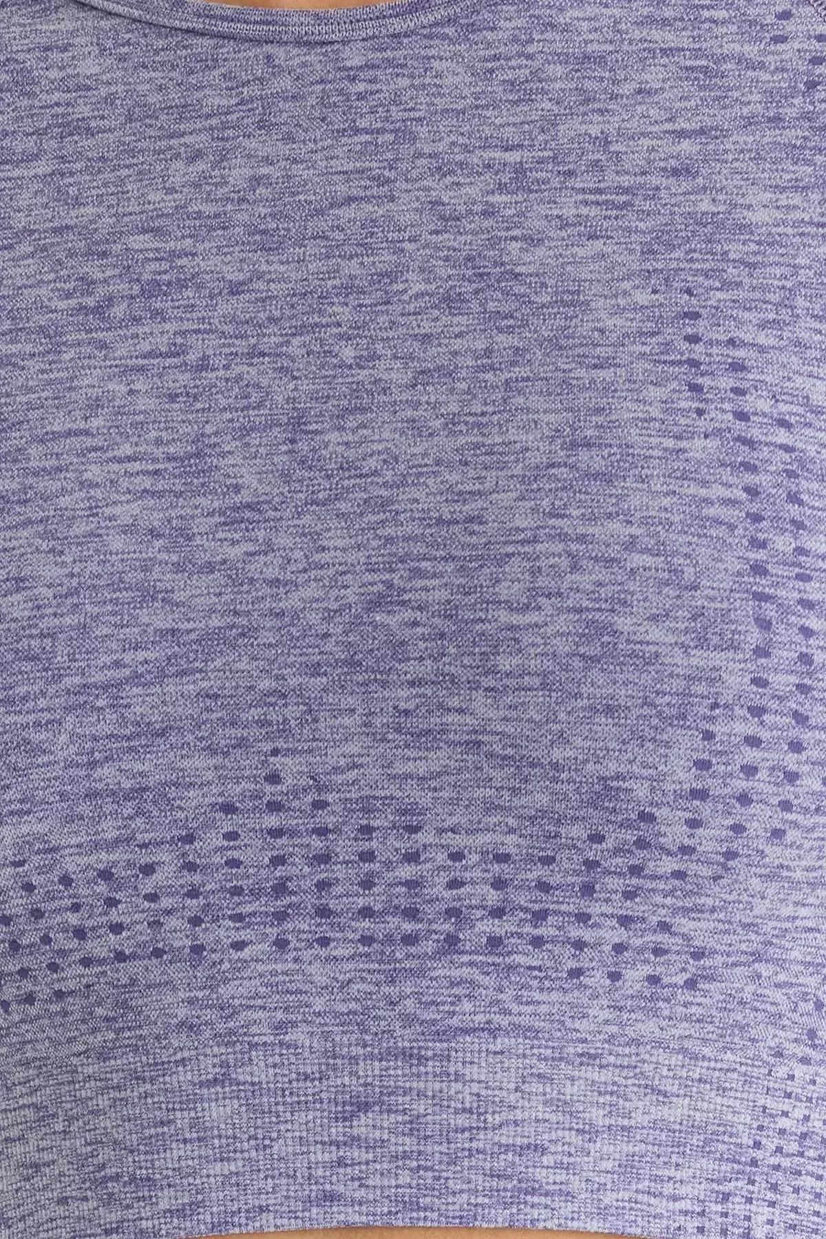 Purple Crop Seamless Sports Top, , large image number 3