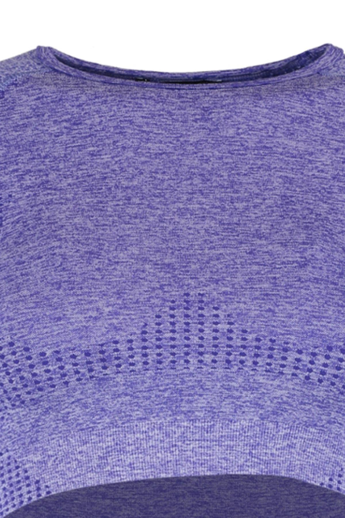 Purple Crop Seamless Sports Top, , large image number 6