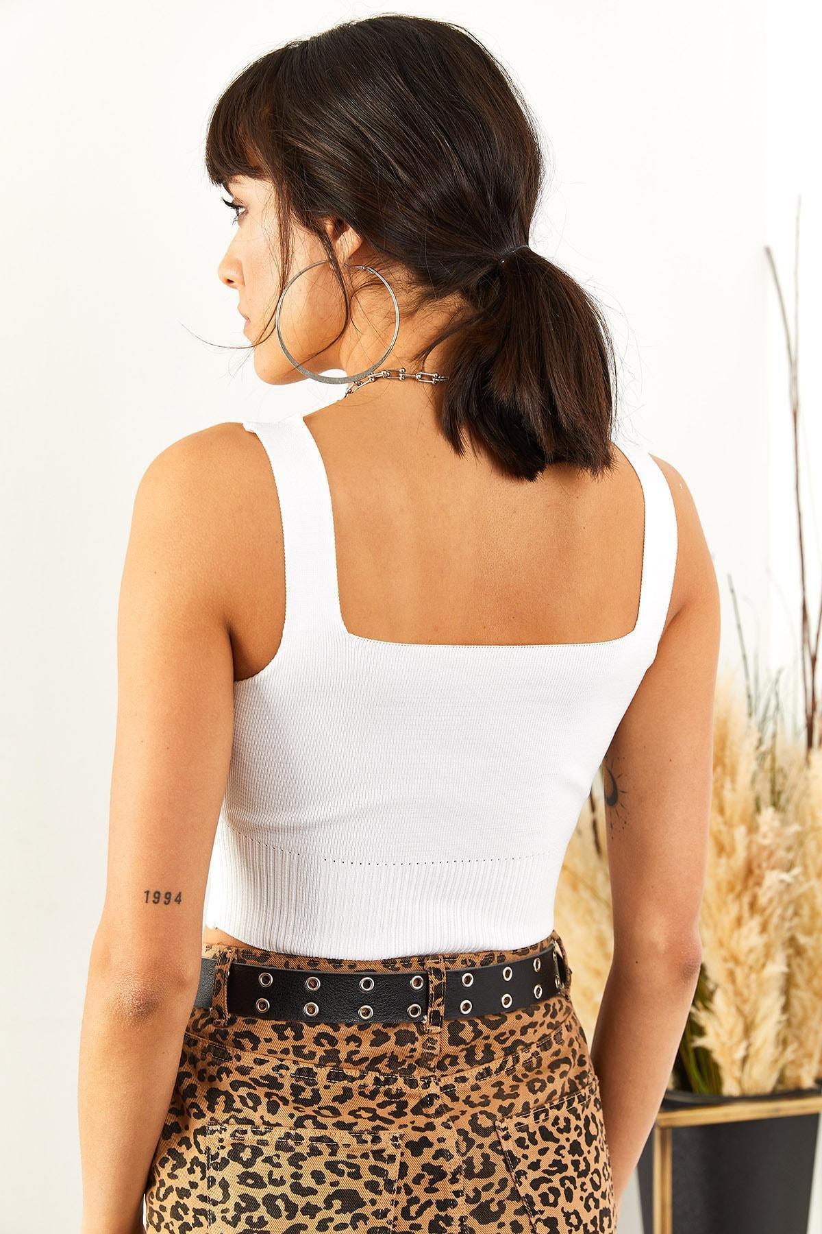 Ecru Detailed Knitwear Blouse, Ecru, large image number 3