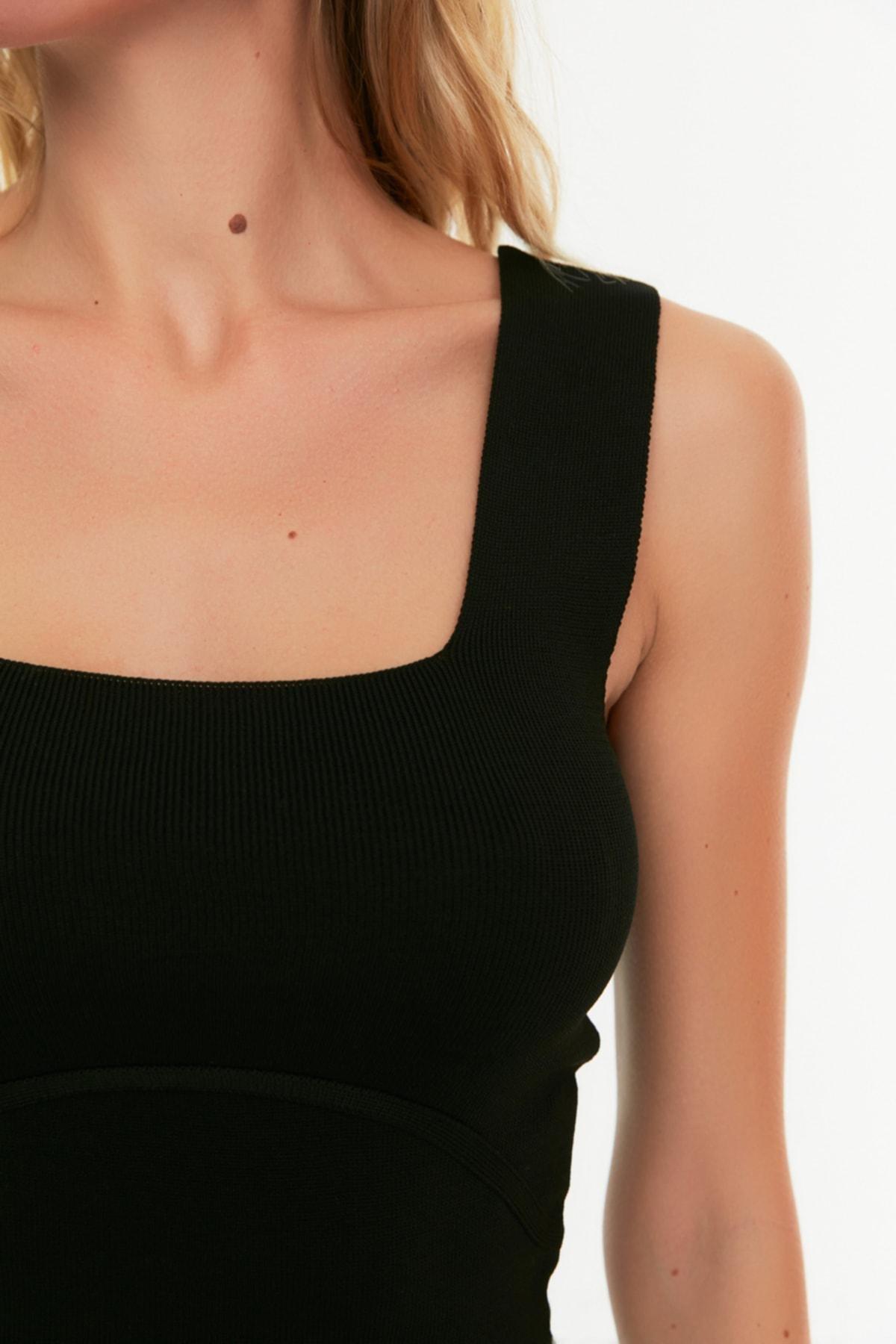 بلوزة بقصة سليم فت، أسود, Black, large image number 2