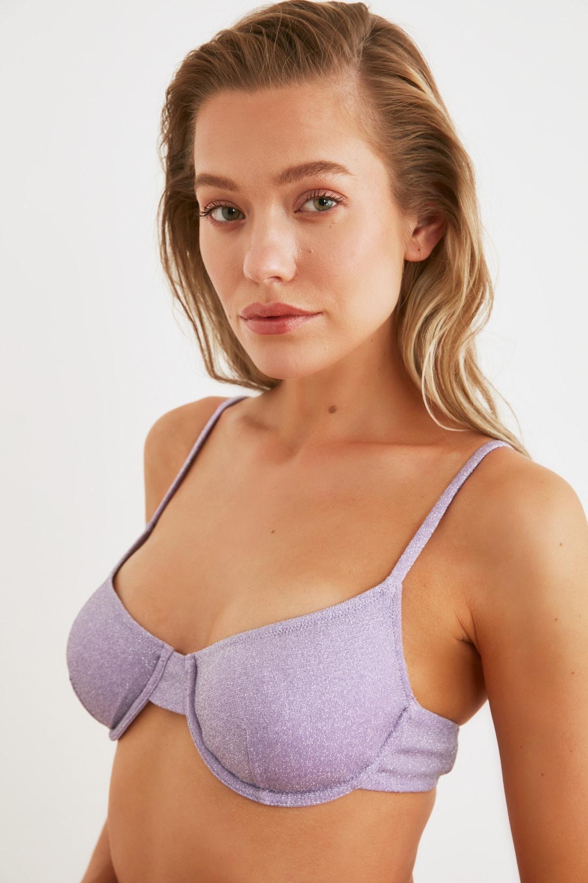 Purple Underwire Bikini Top, , large image number 1