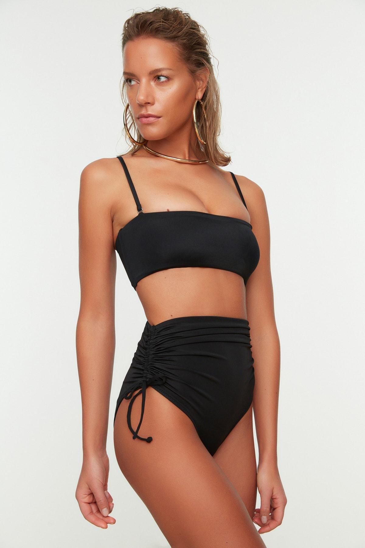 Black Plain Bikini Bottom, , large image number 0