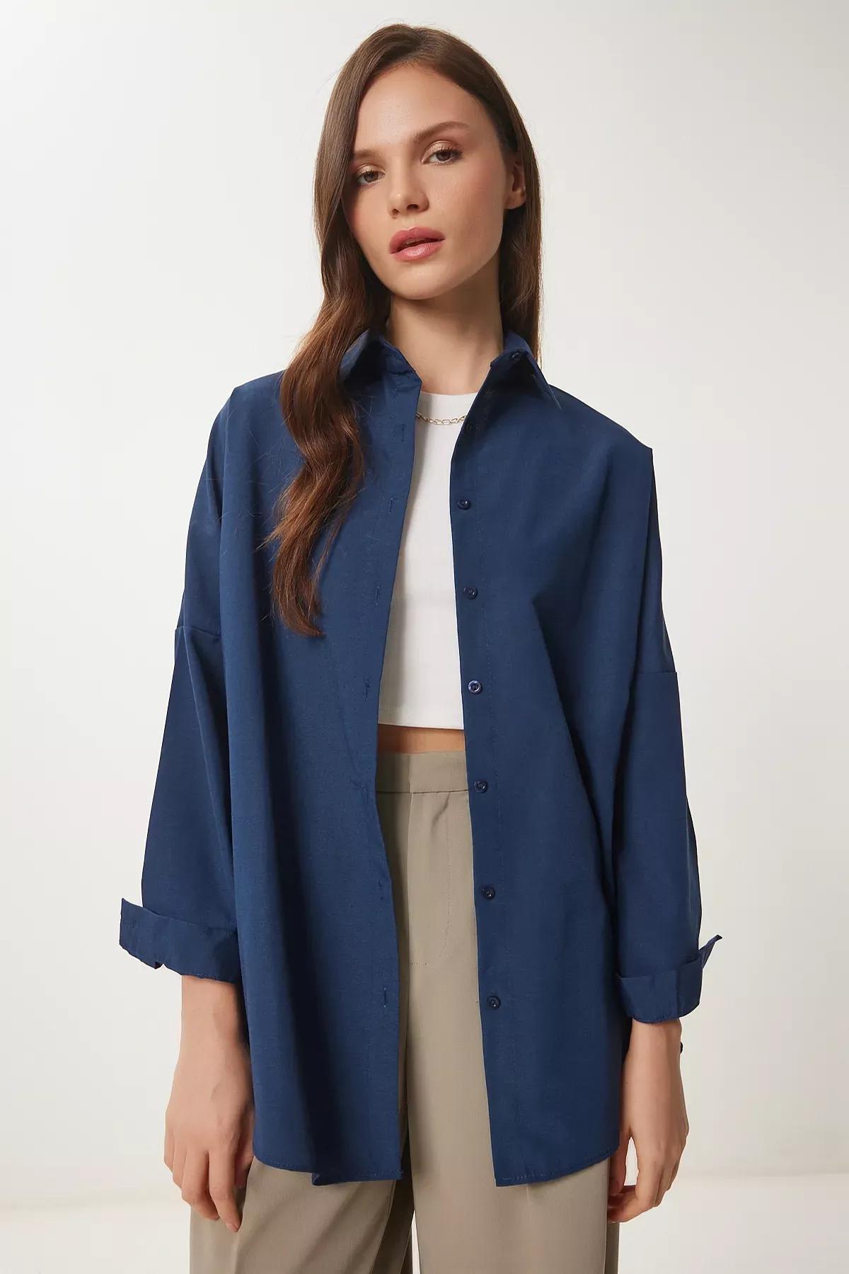 قميص بقصة فضفاضة، كحلي
, Navy blue, large image number 1