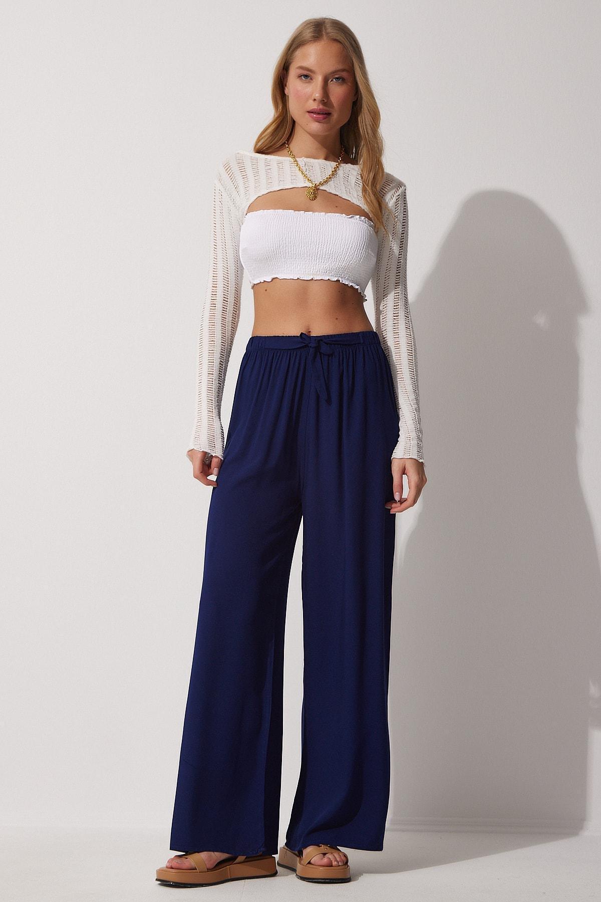 Blue Wide Leg Pants, , large image number 0