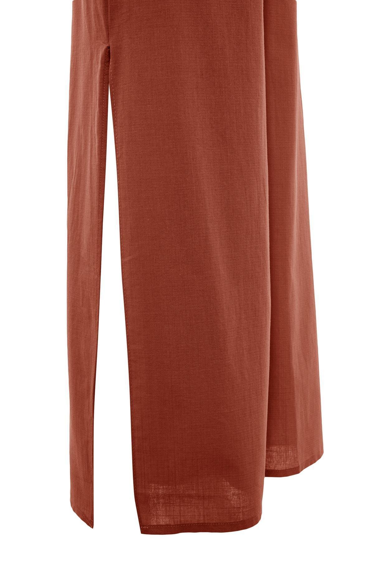 Brown Wide Leg Pants, , large image number 6