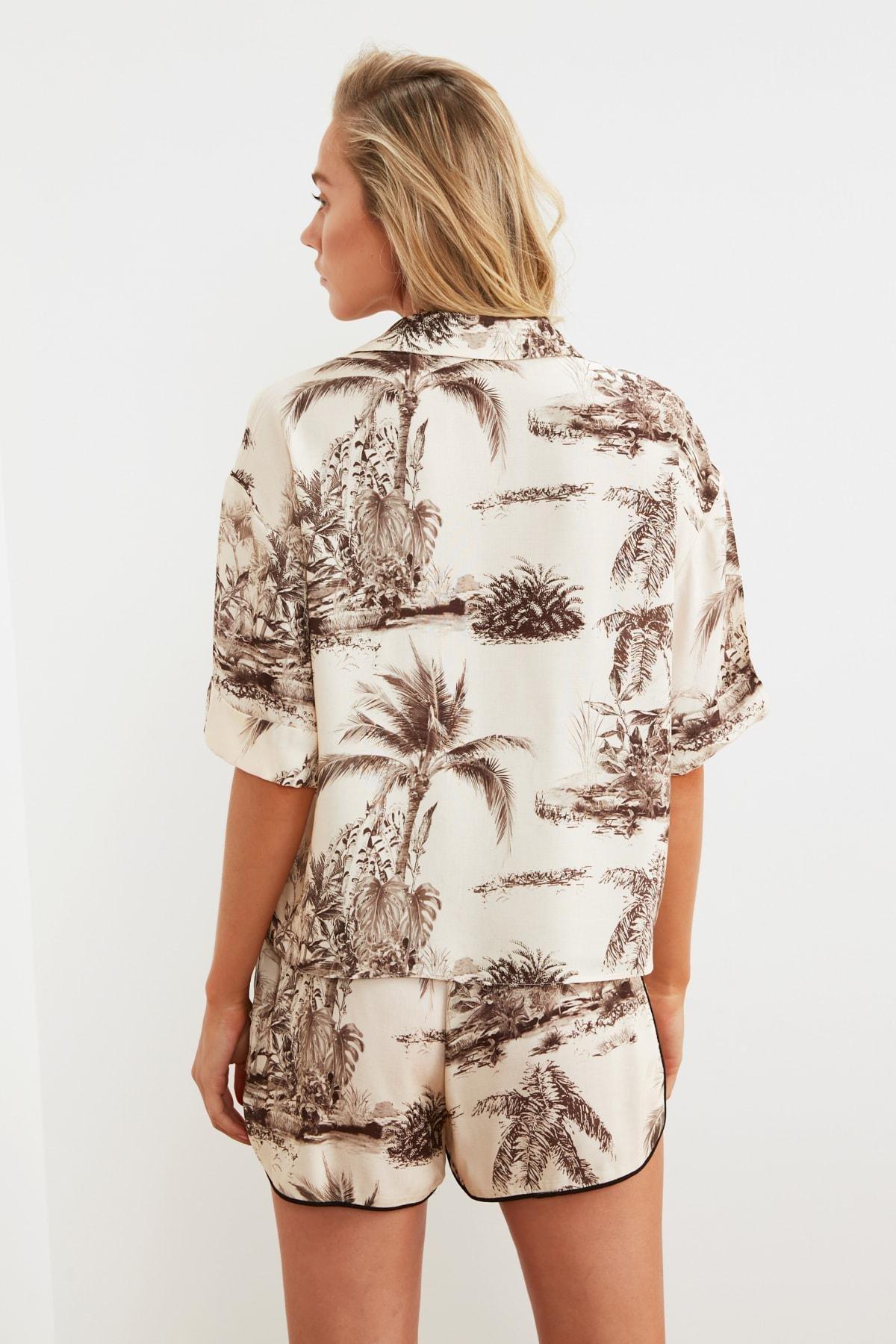 Beige Printed Co-Ord Set, , large image number 8