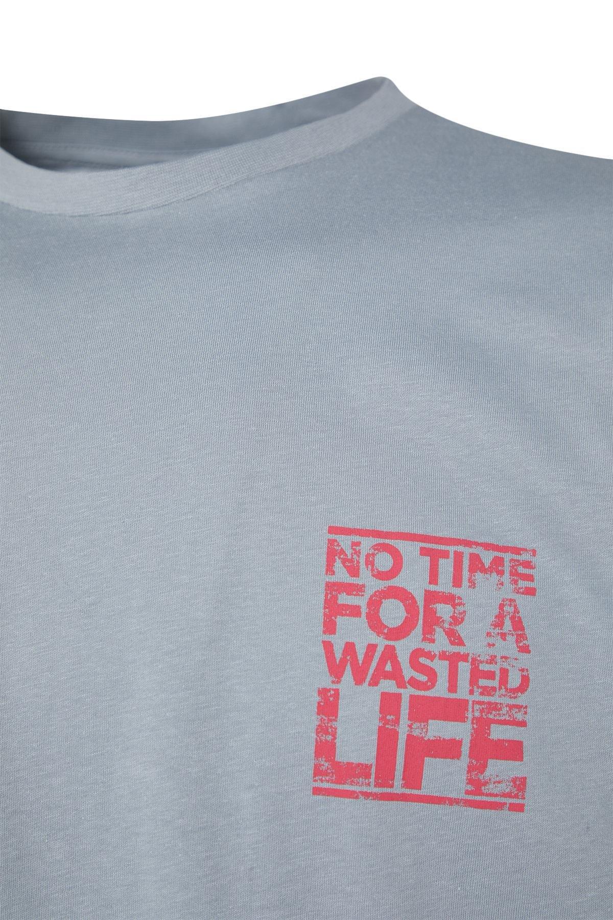 Gray Relaxed Crew Neck Tshirt, , large image number 10