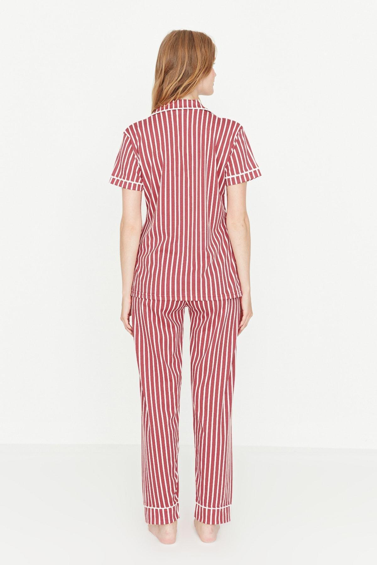 Pink Striped Pajama Set, , large image number 4