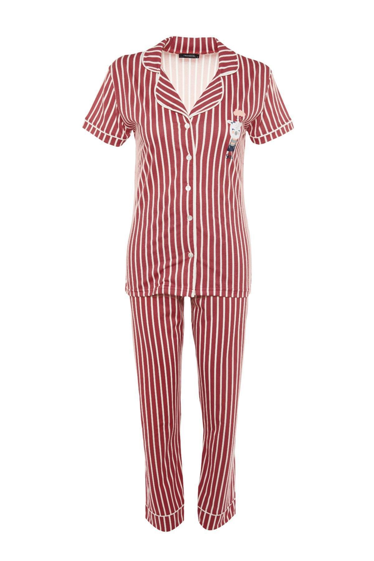 Pink Striped Pajama Set, , large image number 5
