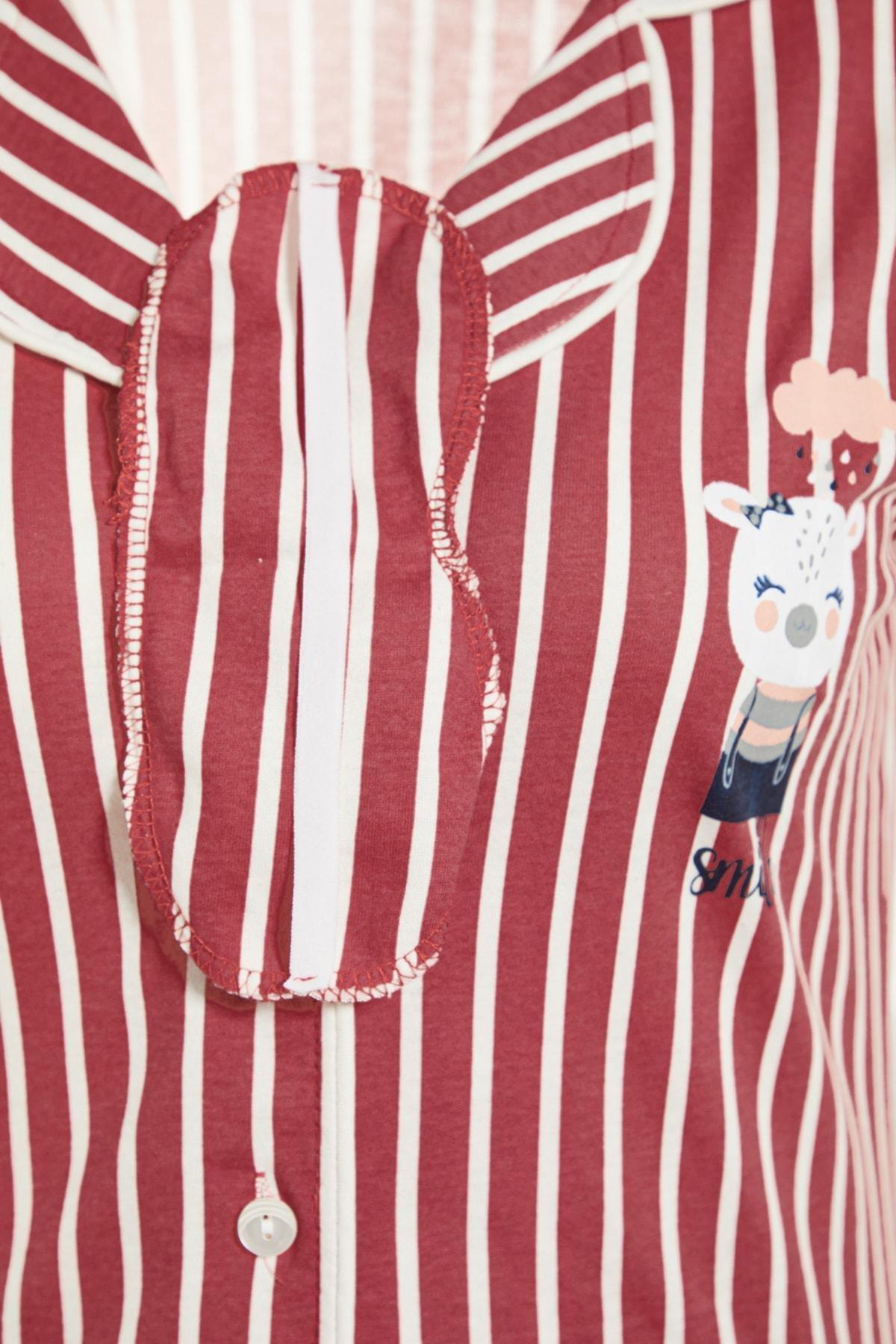 Pink Striped Pajama Set, , large image number 6