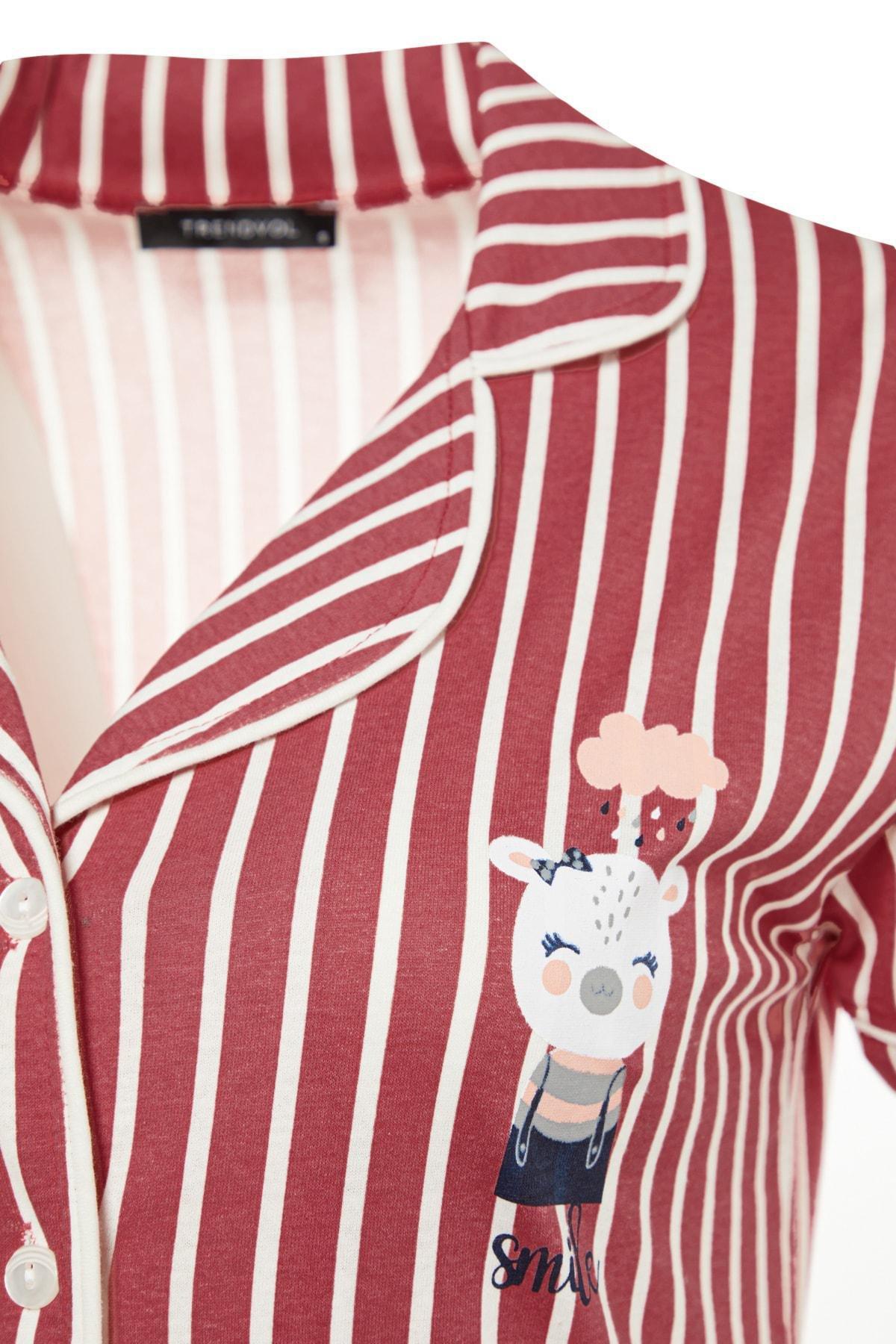 Pink Striped Pajama Set, , large image number 7