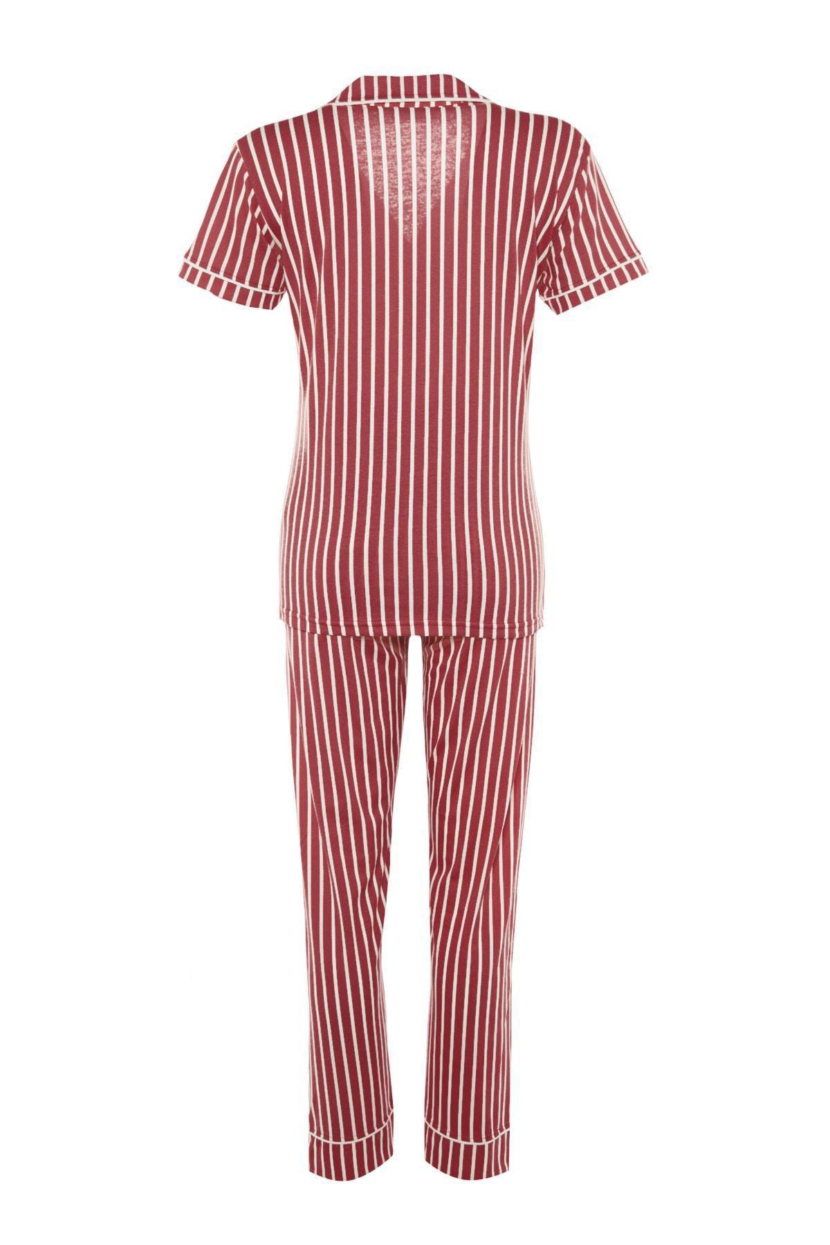 Pink Striped Pajama Set, , large image number 8
