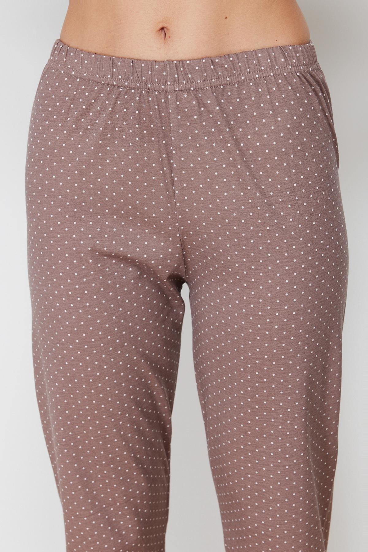 Brown Printed Pyjama Set, Brown, large image number 7