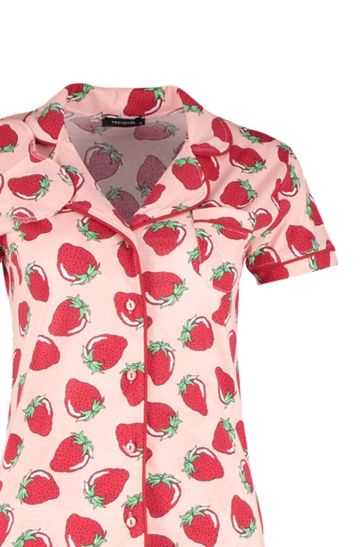 Pink Tropical Fitted Pajama Set, , large image number 6