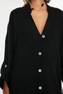 Trendyol - Black V-Neck Off-Shoulder Shirt Dress