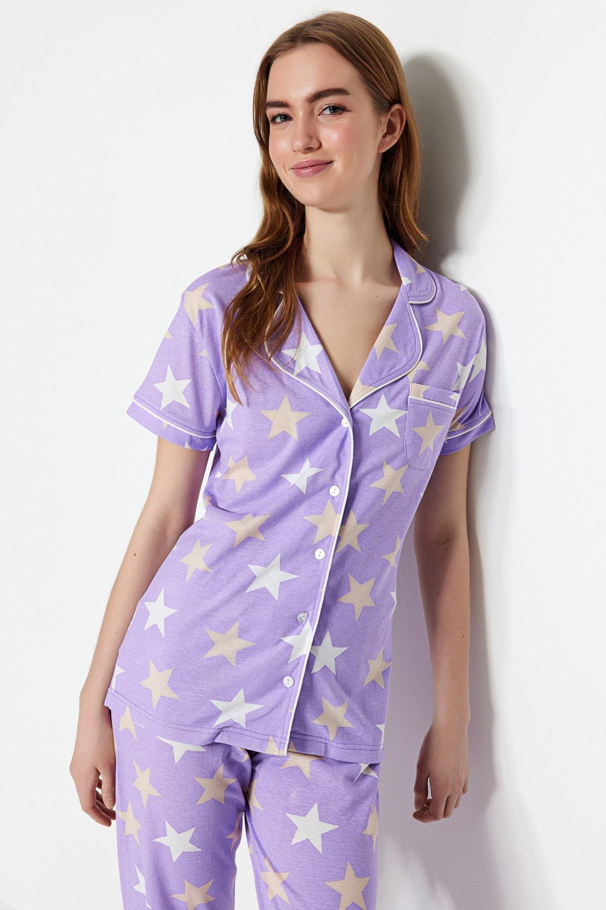 Purple Fitted Blouse, , large image number 0