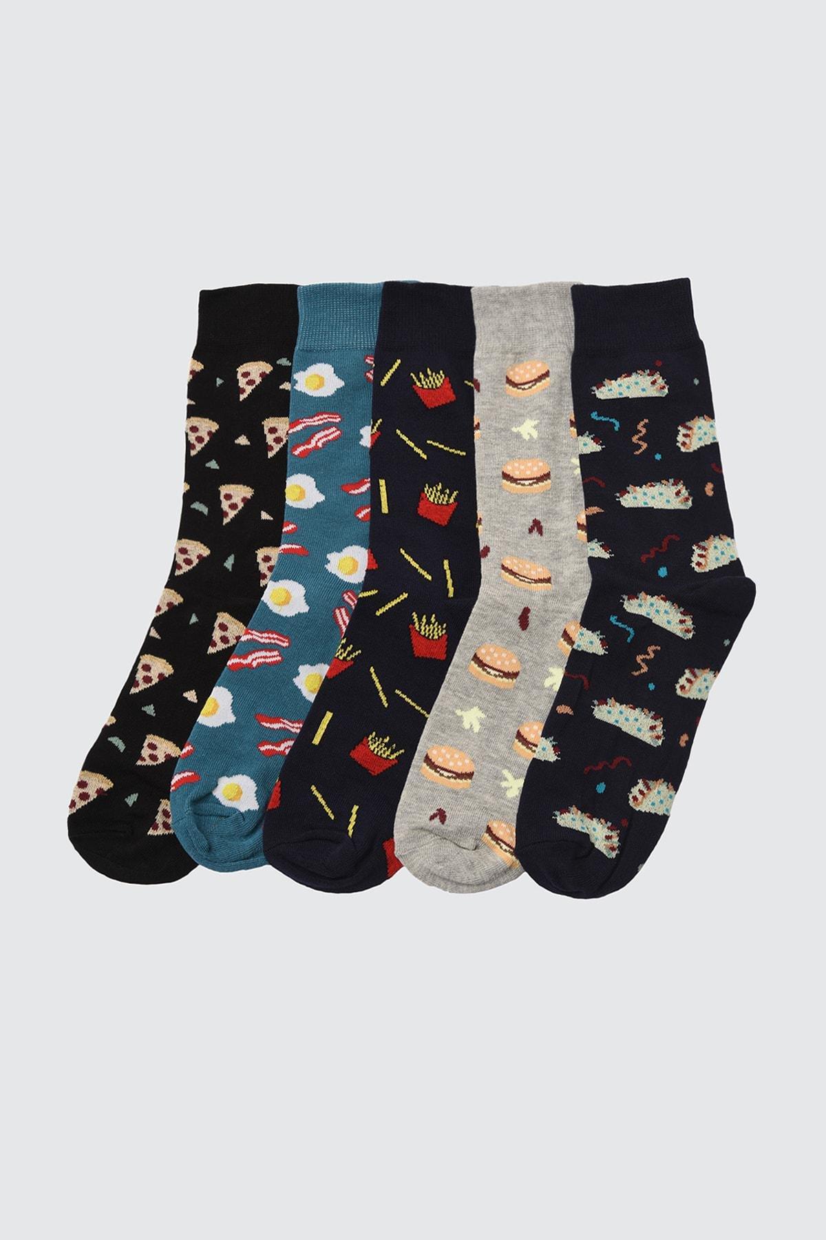 Multicolour Trendyol Printed Socks, Set Of 5, , large image number 0