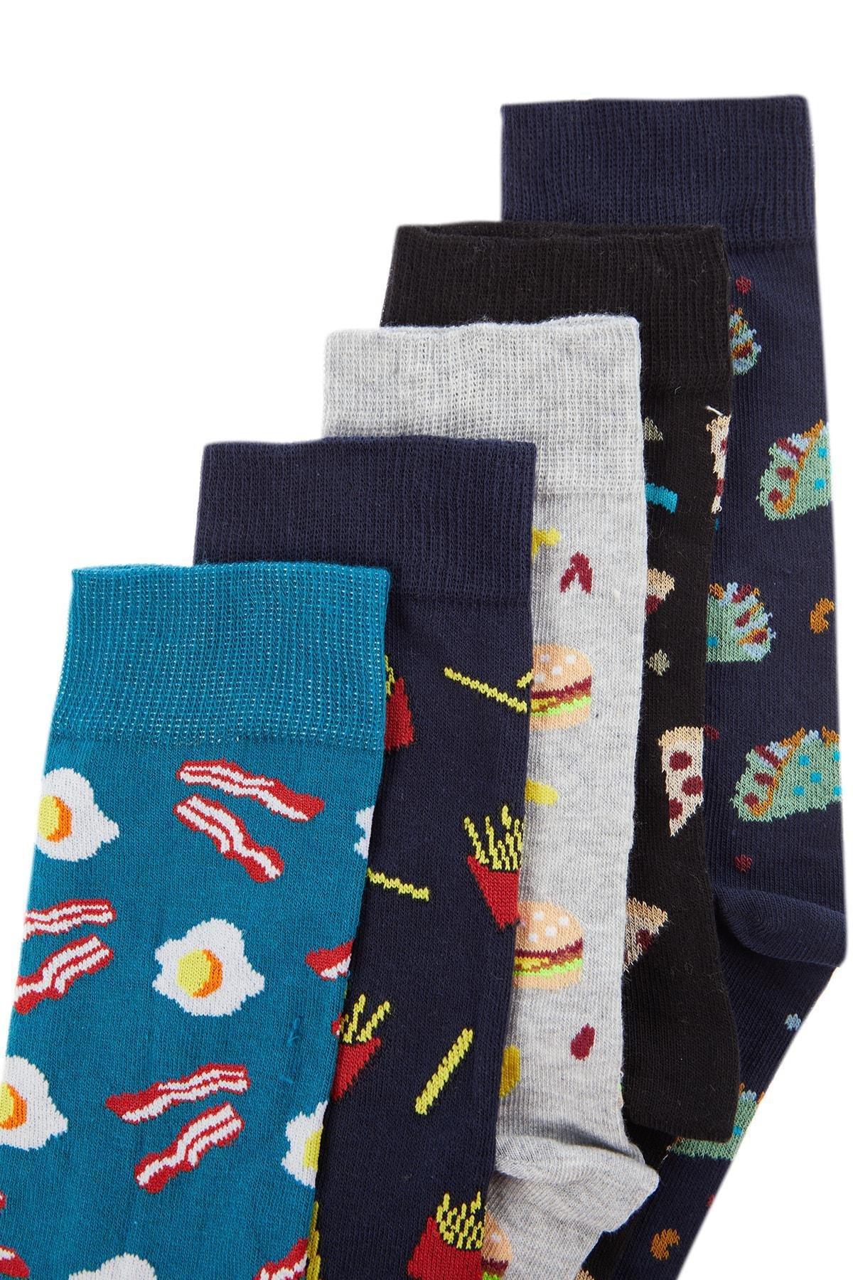 Multicolour Trendyol Printed Socks, Set Of 5, , large image number 6