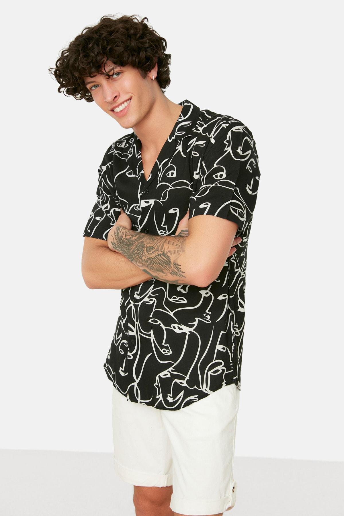 Black Retro Shirt, , large image number 0