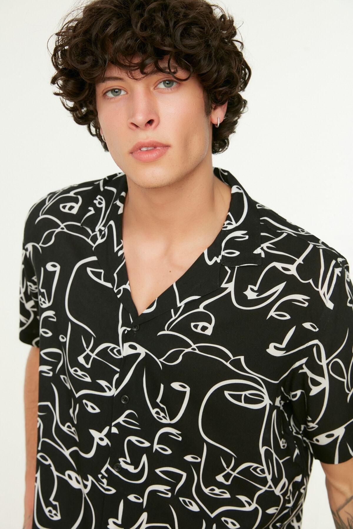 Black Retro Shirt, , large image number 1