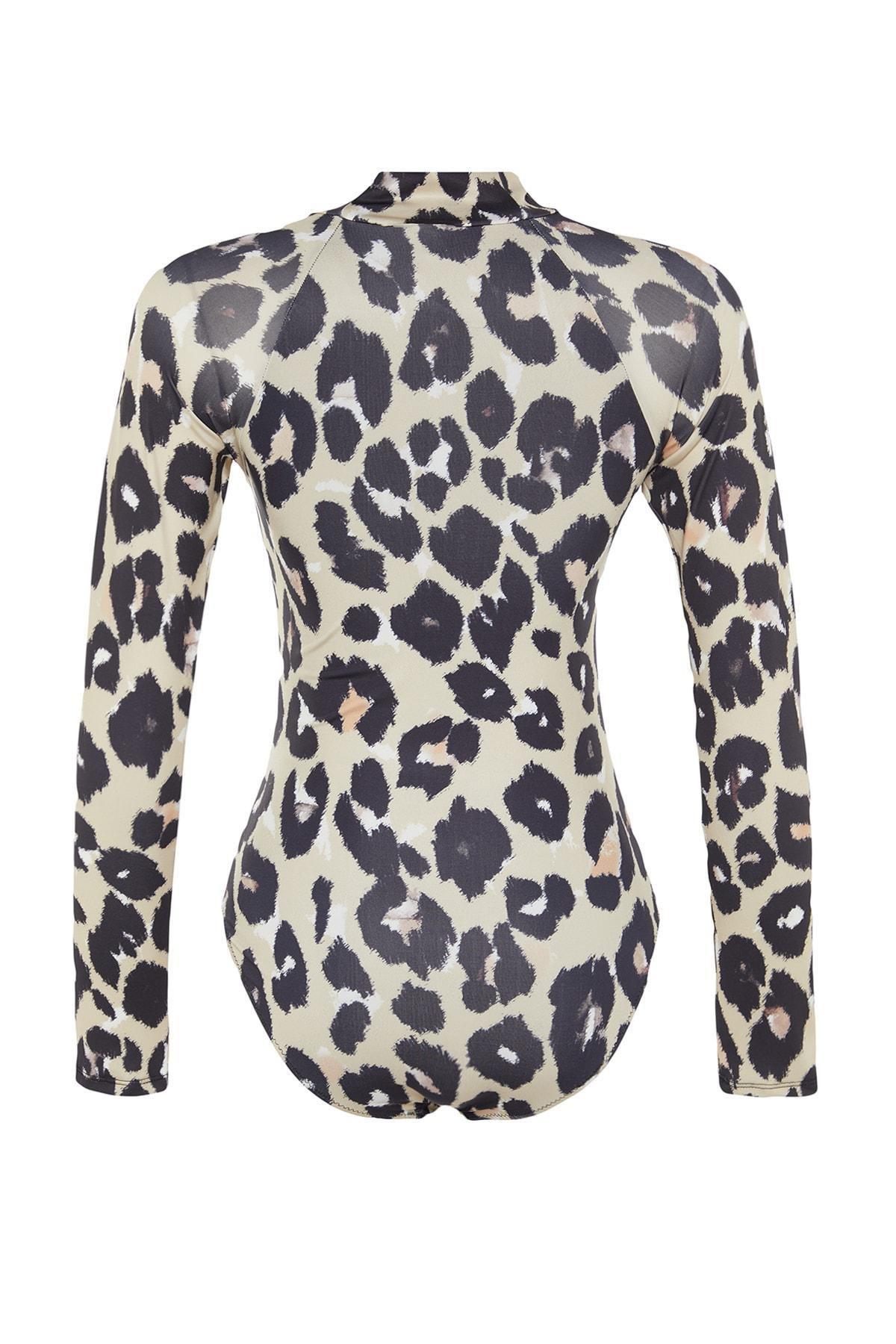 Multicolour Animal Print Swimsuit, Multicolor, large image number 9
