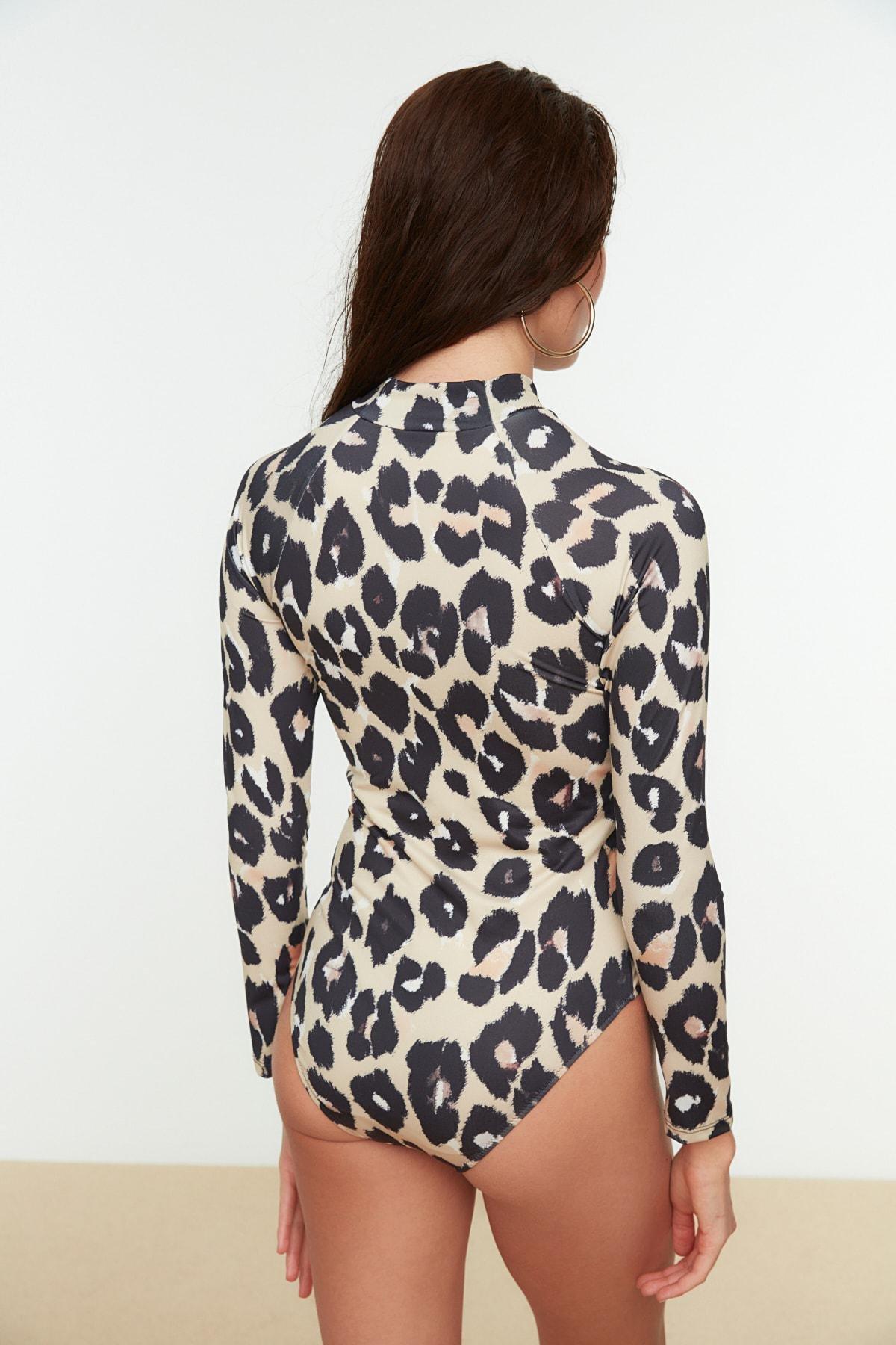 Multicolour Animal Print Swimsuit, Multicolor, large image number 10