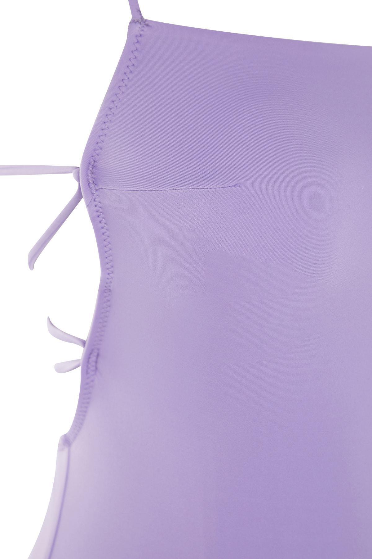 Purple Back Straps Detail Swimsuit, , large image number 7