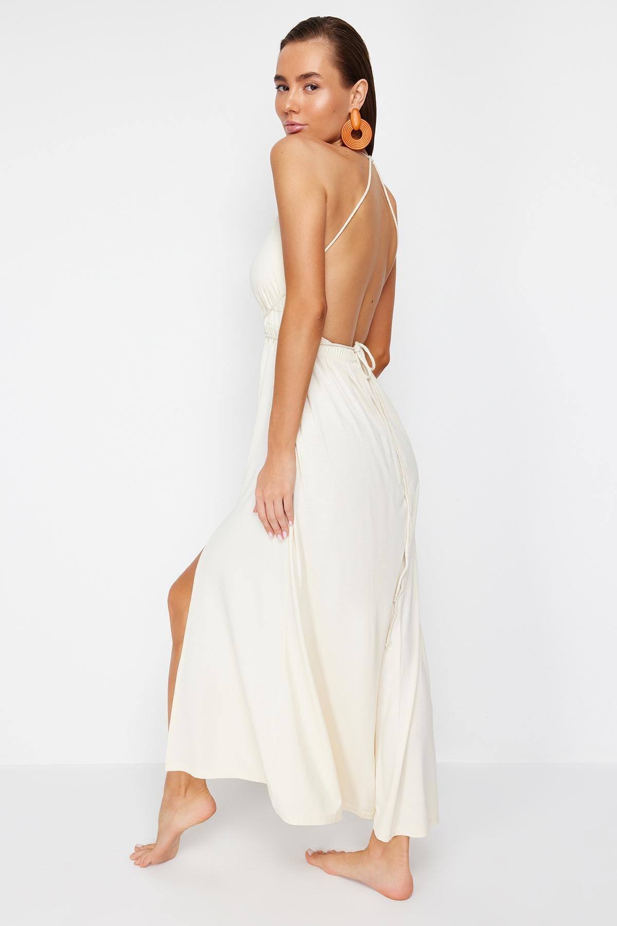 Ecru Bridal Knitted Beach Dress, , large image number 1