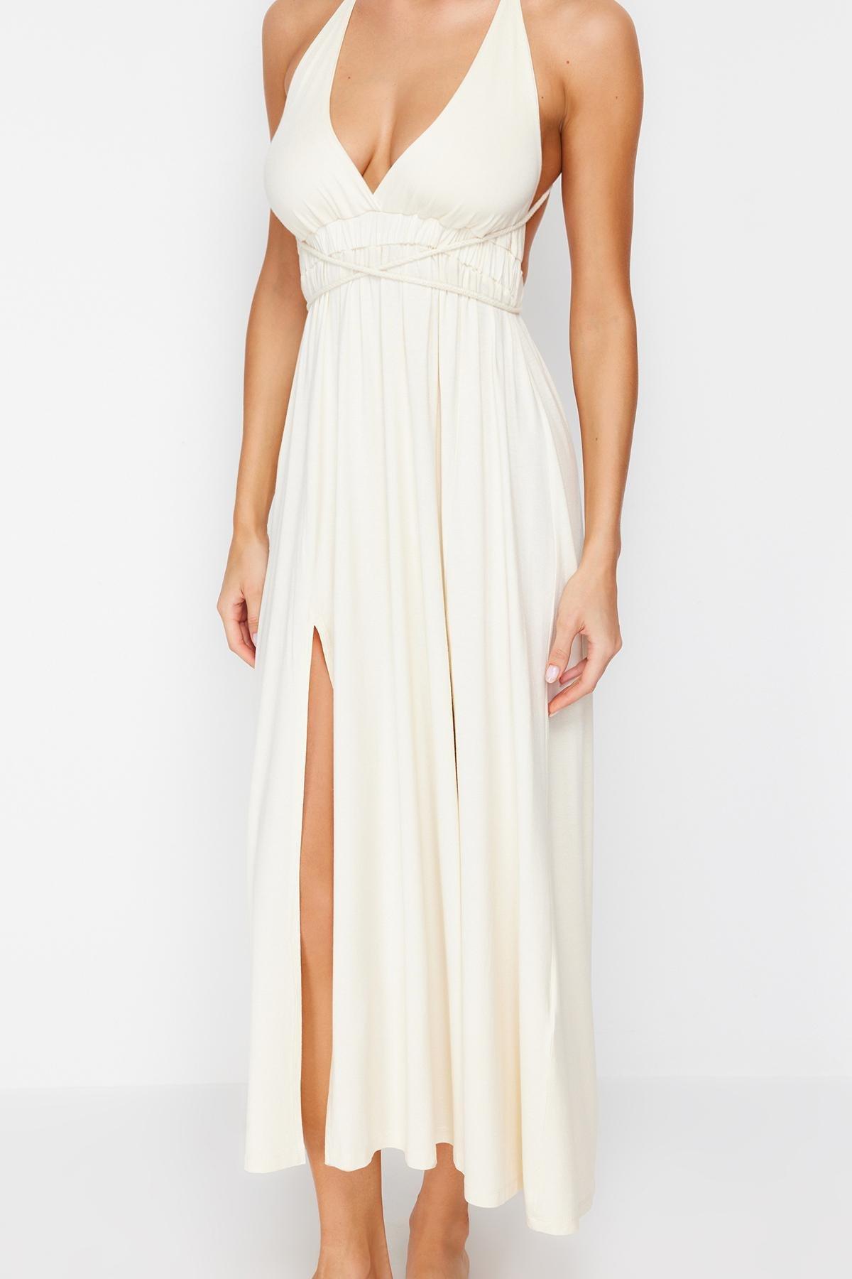 Ecru Bridal Knitted Beach Dress, , large image number 3
