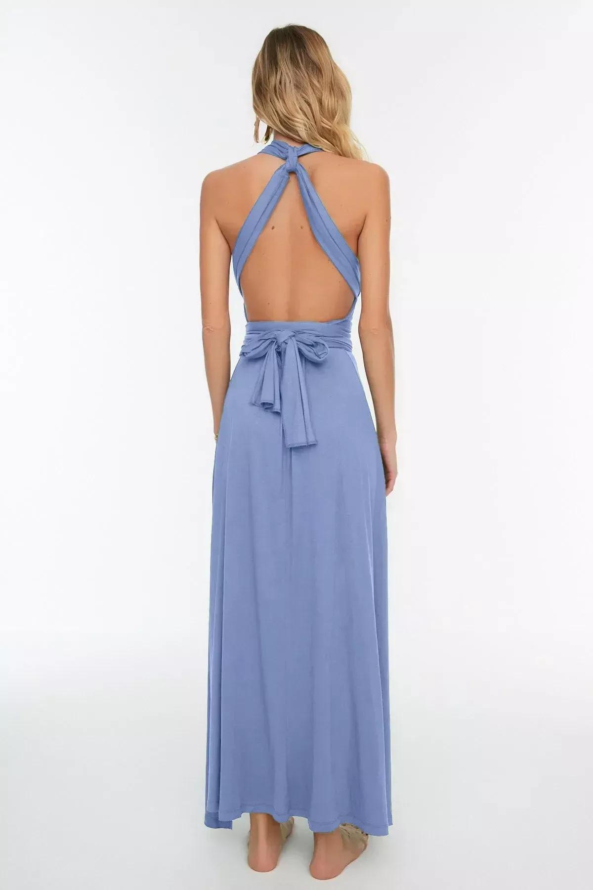 Belted A-Line Vacation Maxi Dress, C101_7388, large image number 4